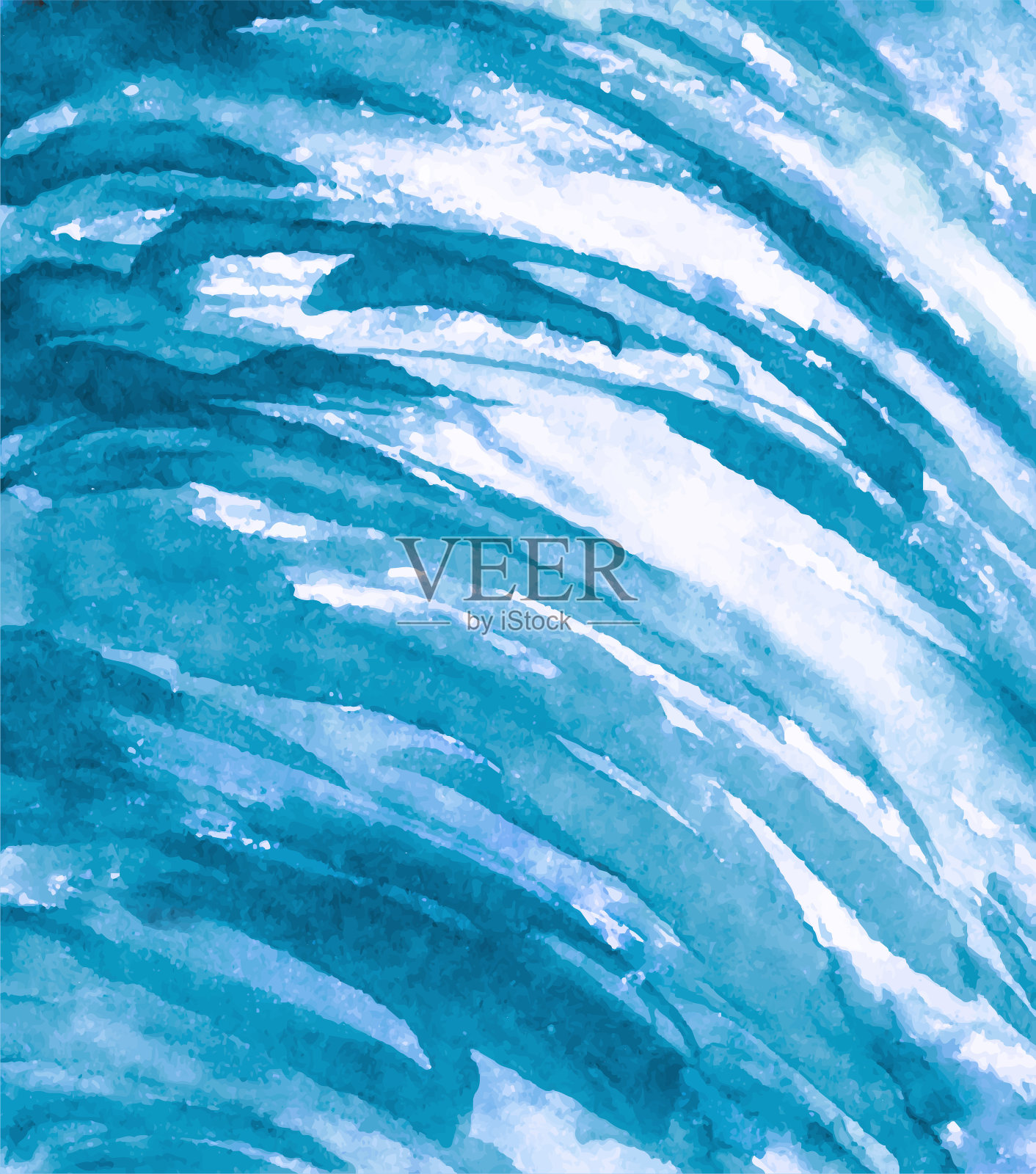 海水背景，水彩纹理插画图片素材
