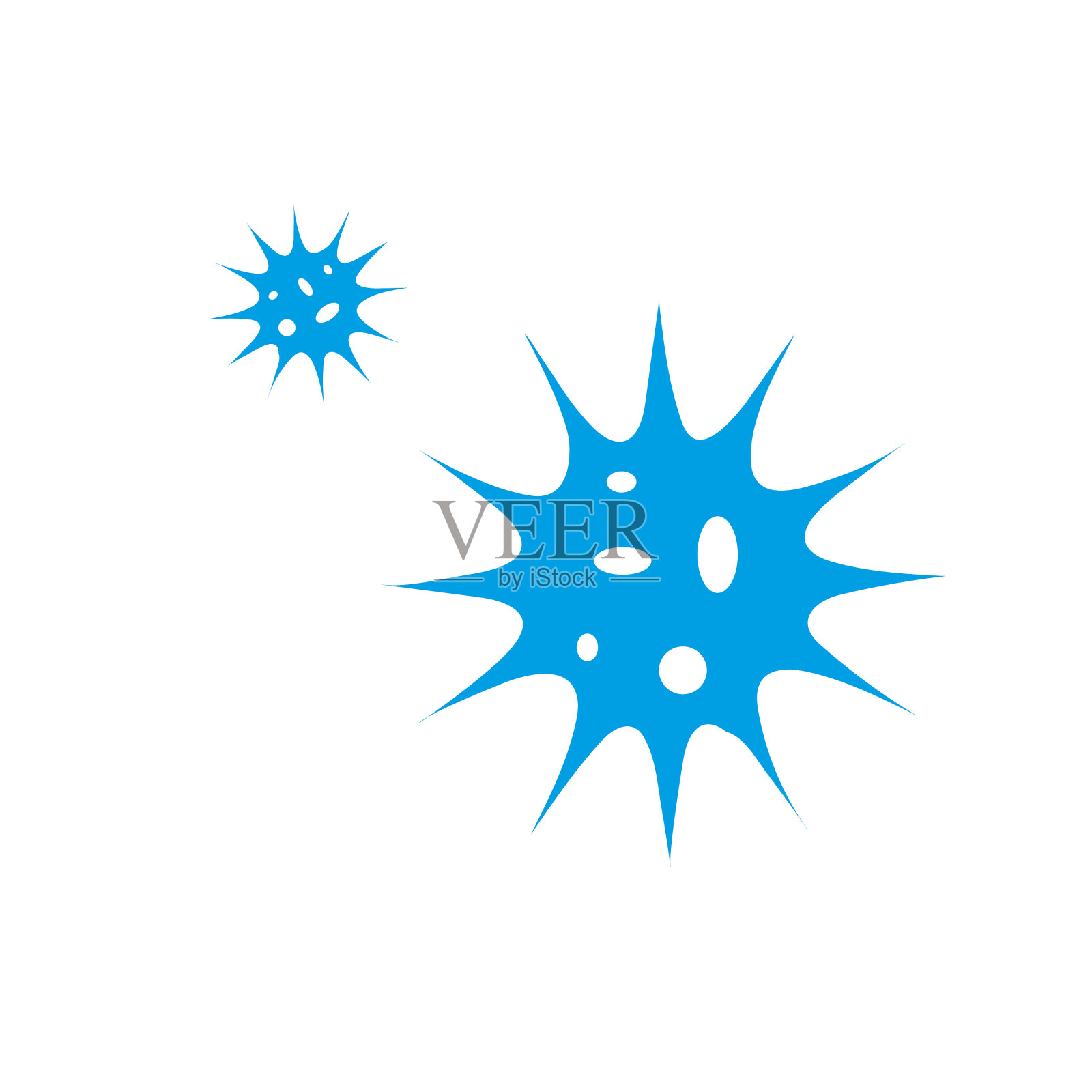 白色的变应原图标插画图片素材