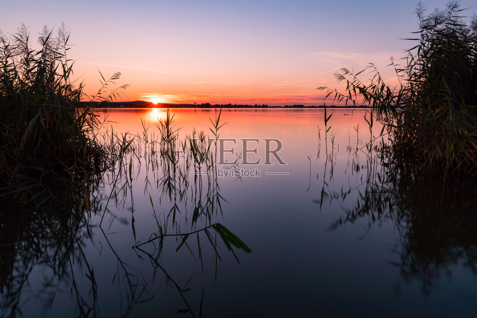 日落湾湖Altmühlsee照片摄影图片