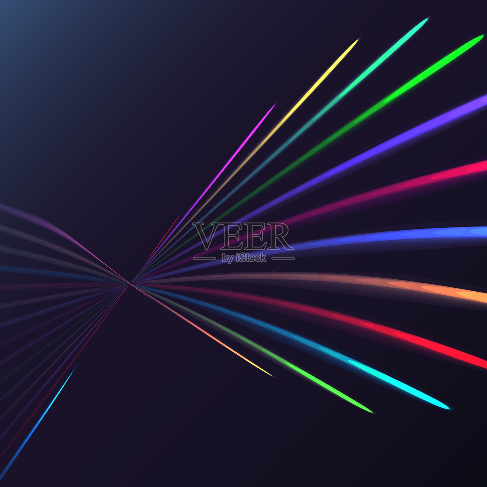 五彩抽象的魔力电力插画图片素材