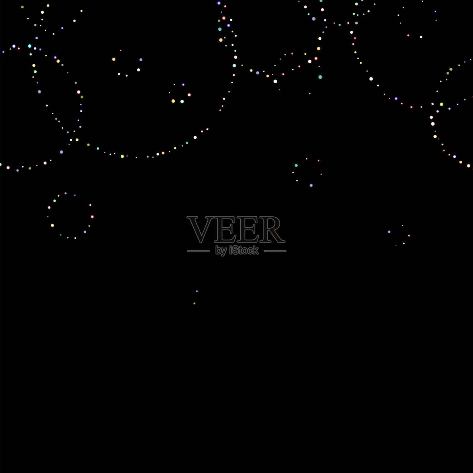 闪光的彩虹全息闪光纸屑插画图片素材