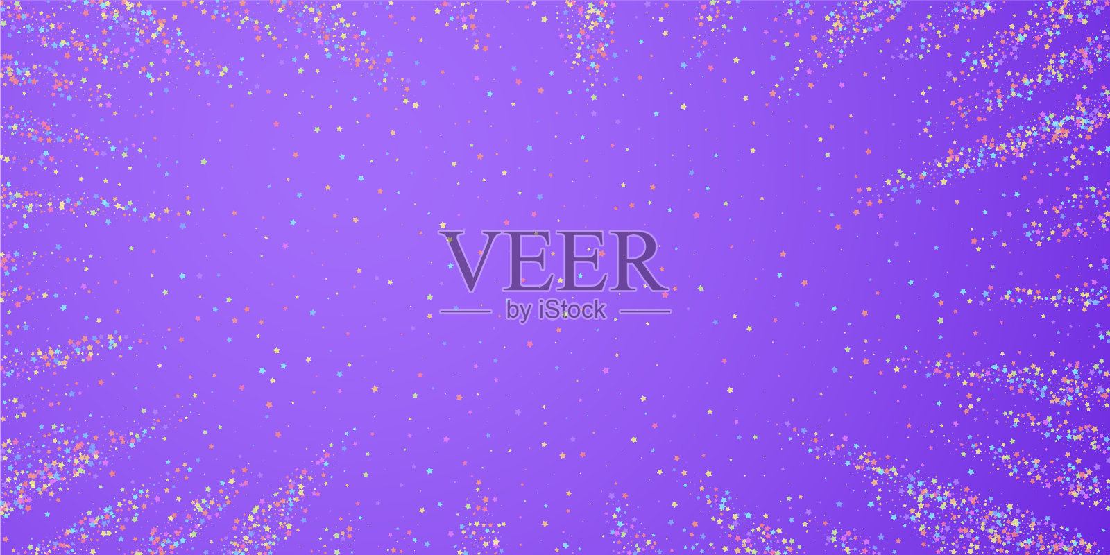 喜庆的五彩纸屑庆祝星星缤纷的星星插画图片素材