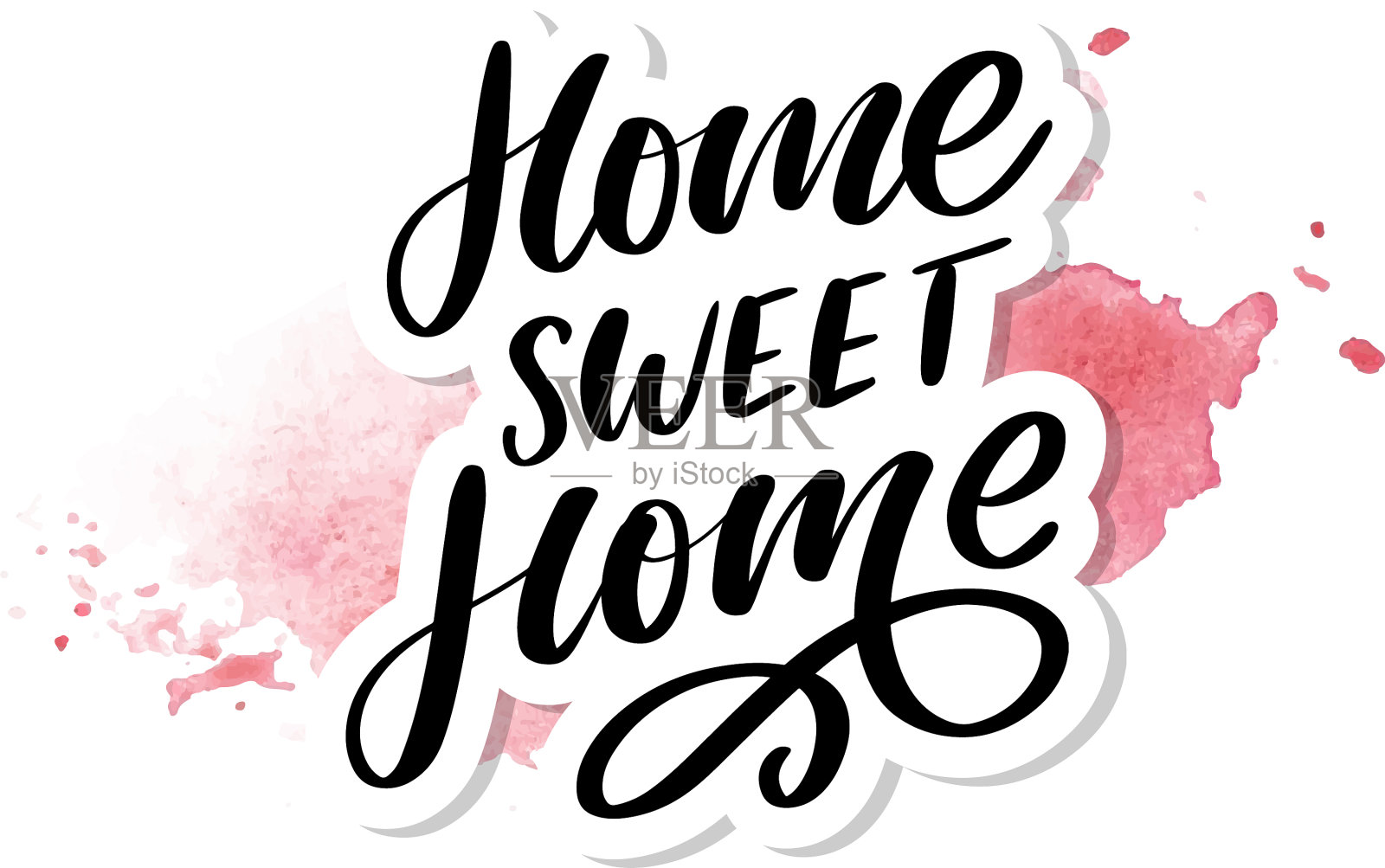 家香家手字检疫插画图片素材