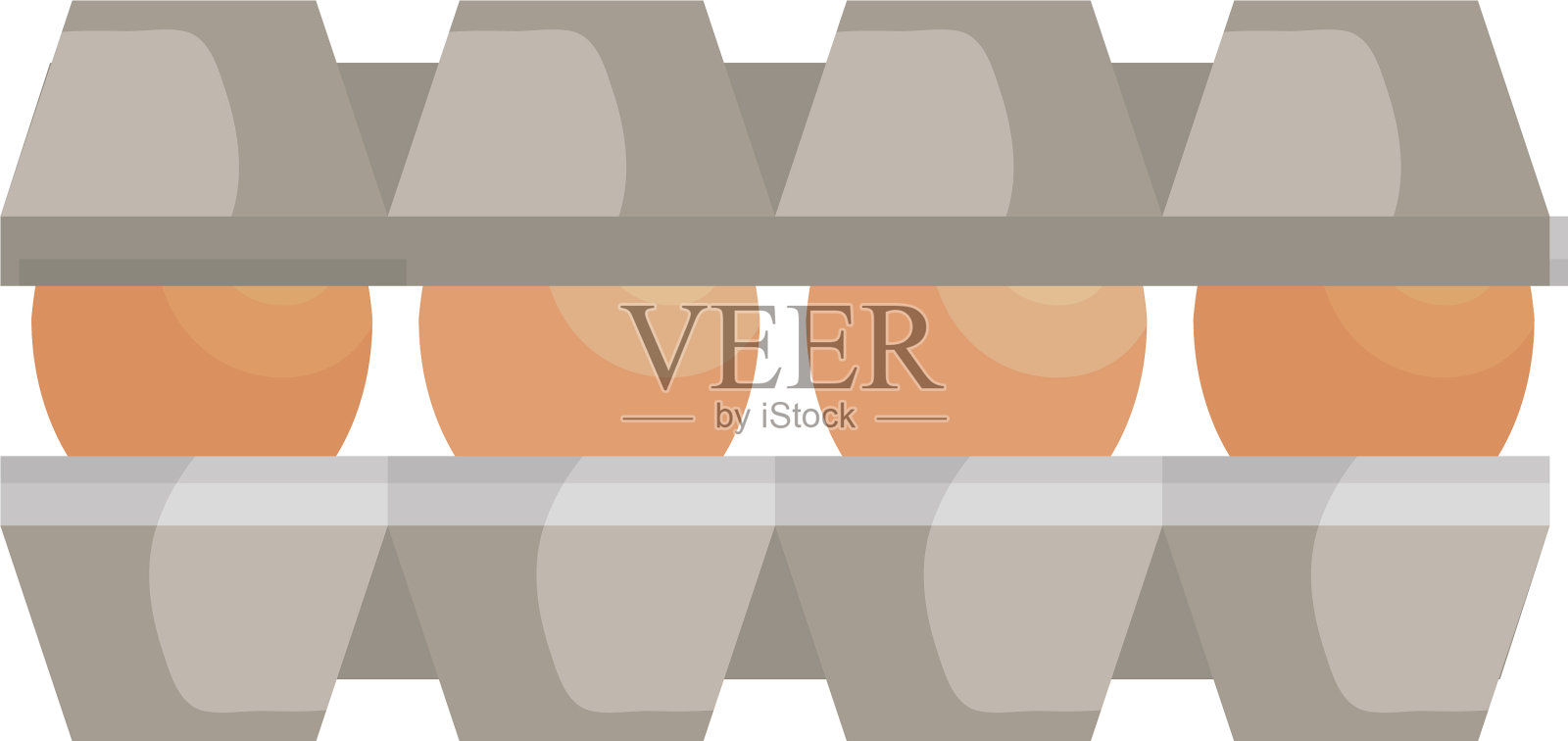 设置鸡蛋包装纸板孤立图标图标素材