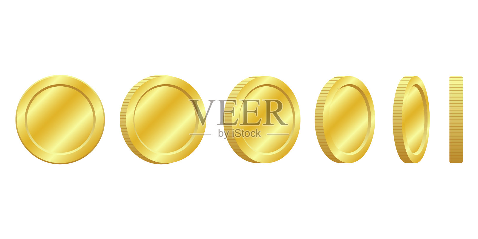 闪闪发亮的硬币插画图片素材