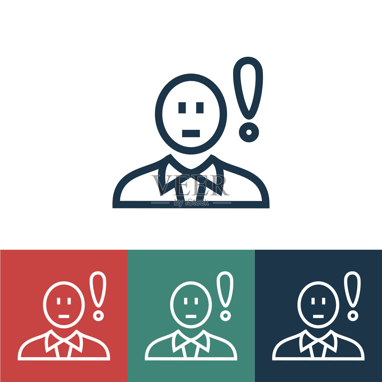 线性矢量图标与批准图标素材