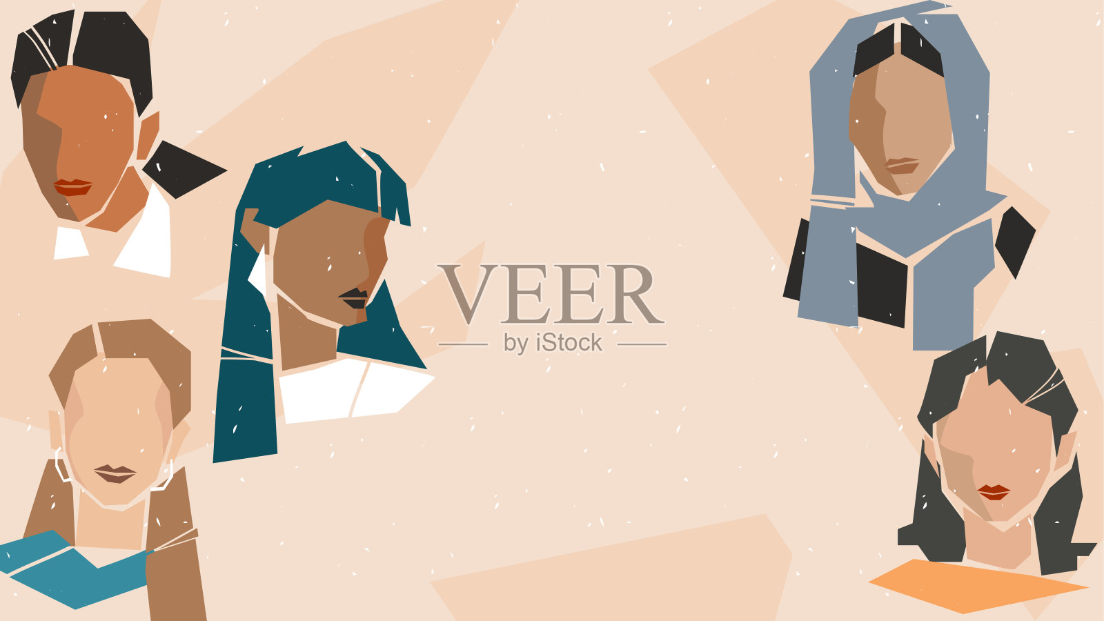 几何极简主义现代背景。插画图片素材