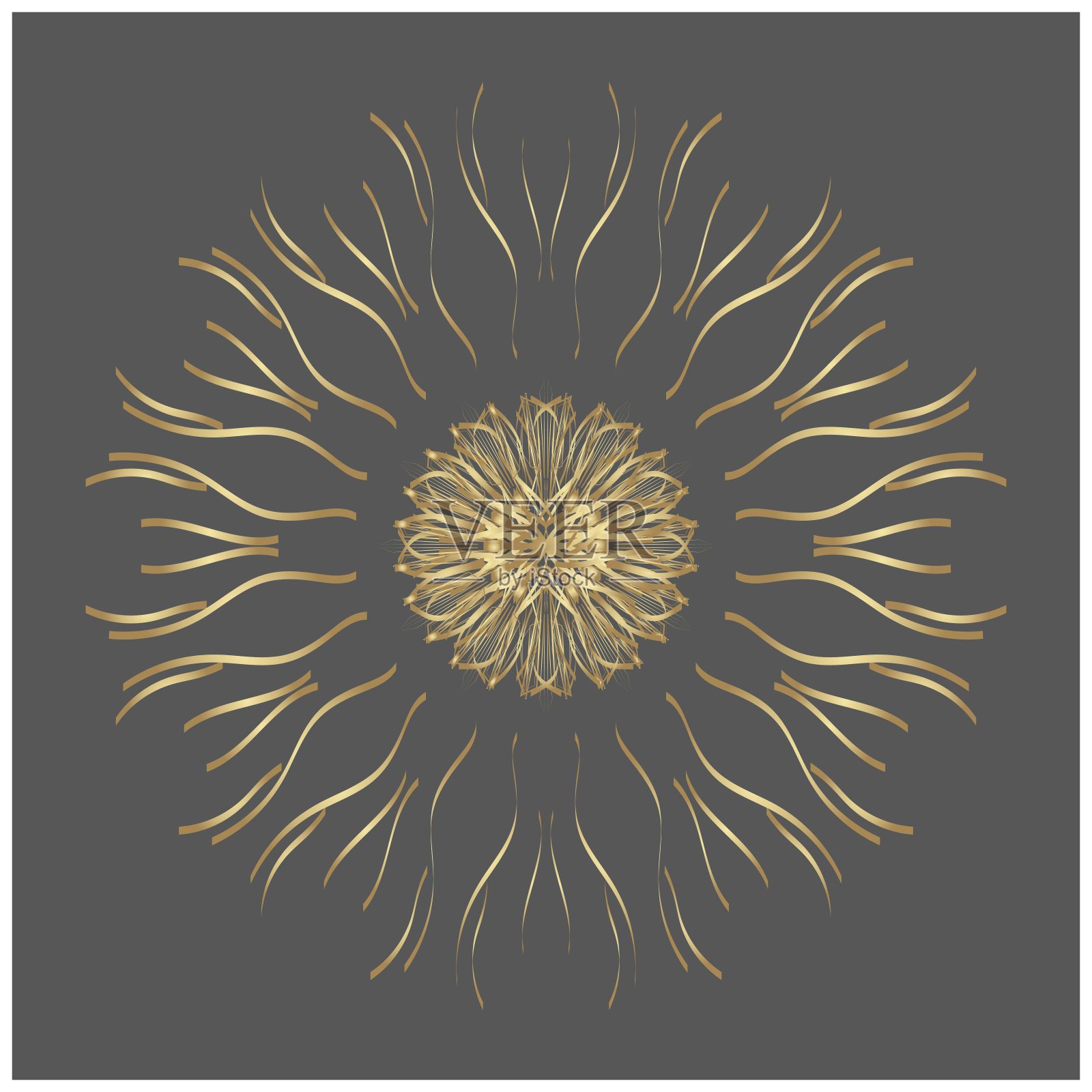 曼荼罗海滩美女亚洲主题墙纸装饰设计标志符号图案插图艺术金色装饰圣诞矢量艺术和奢侈品插画图片素材