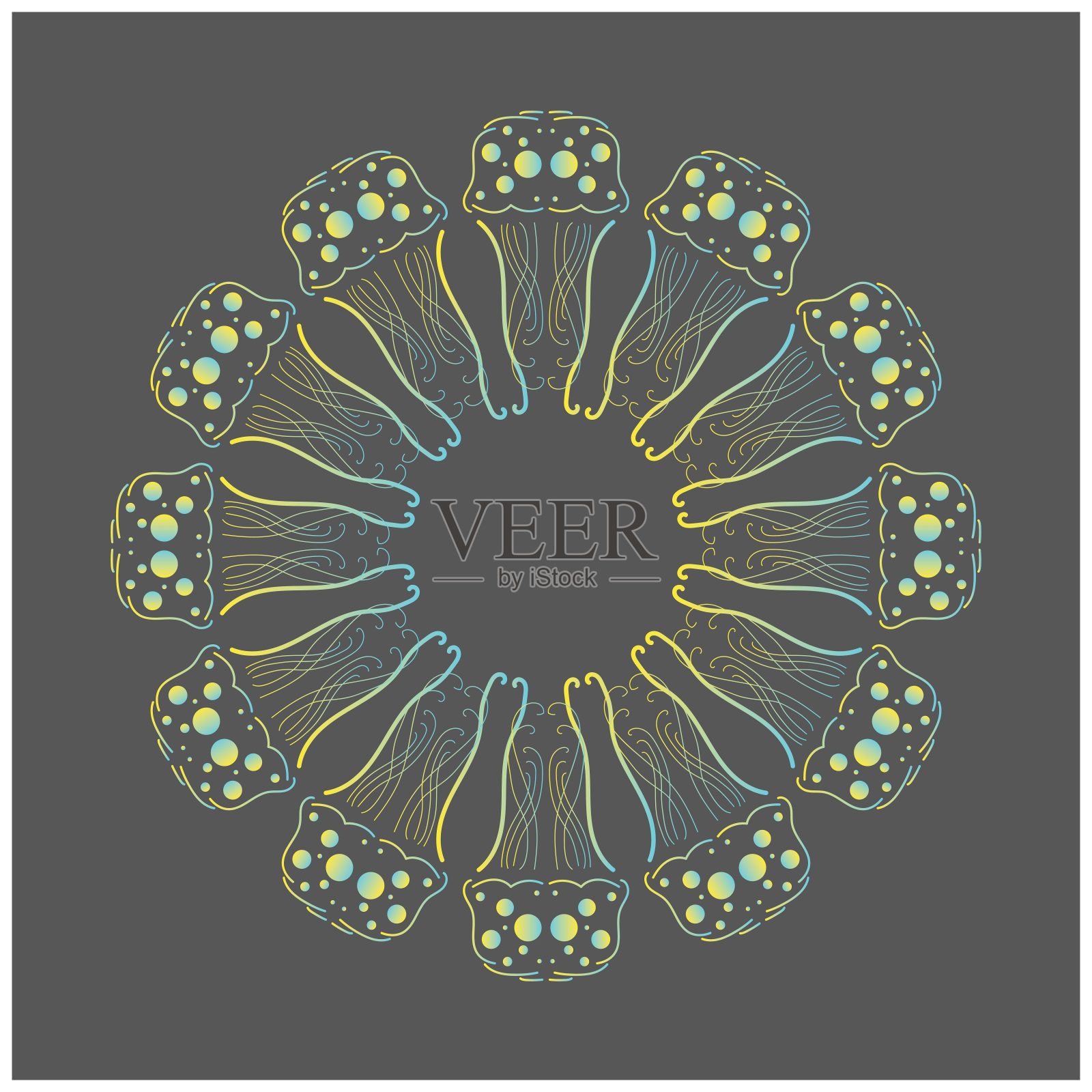 曼陀罗插图装饰观赏画阿拉伯民族东方印度艺术装饰花向量设计图案抽象复古元素主题背景冥想纹理插画图片素材