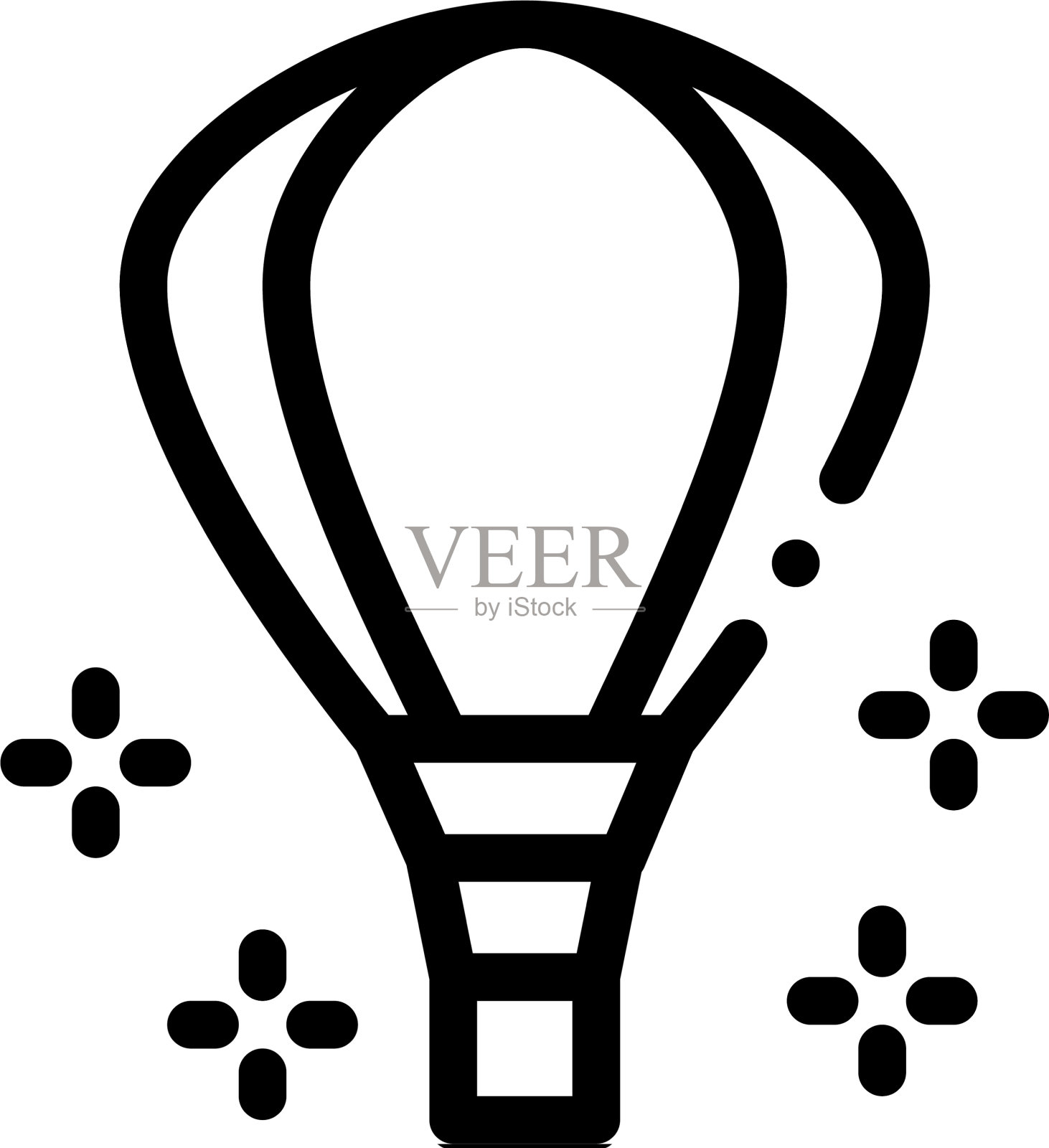 大气球图标轮廓图标素材