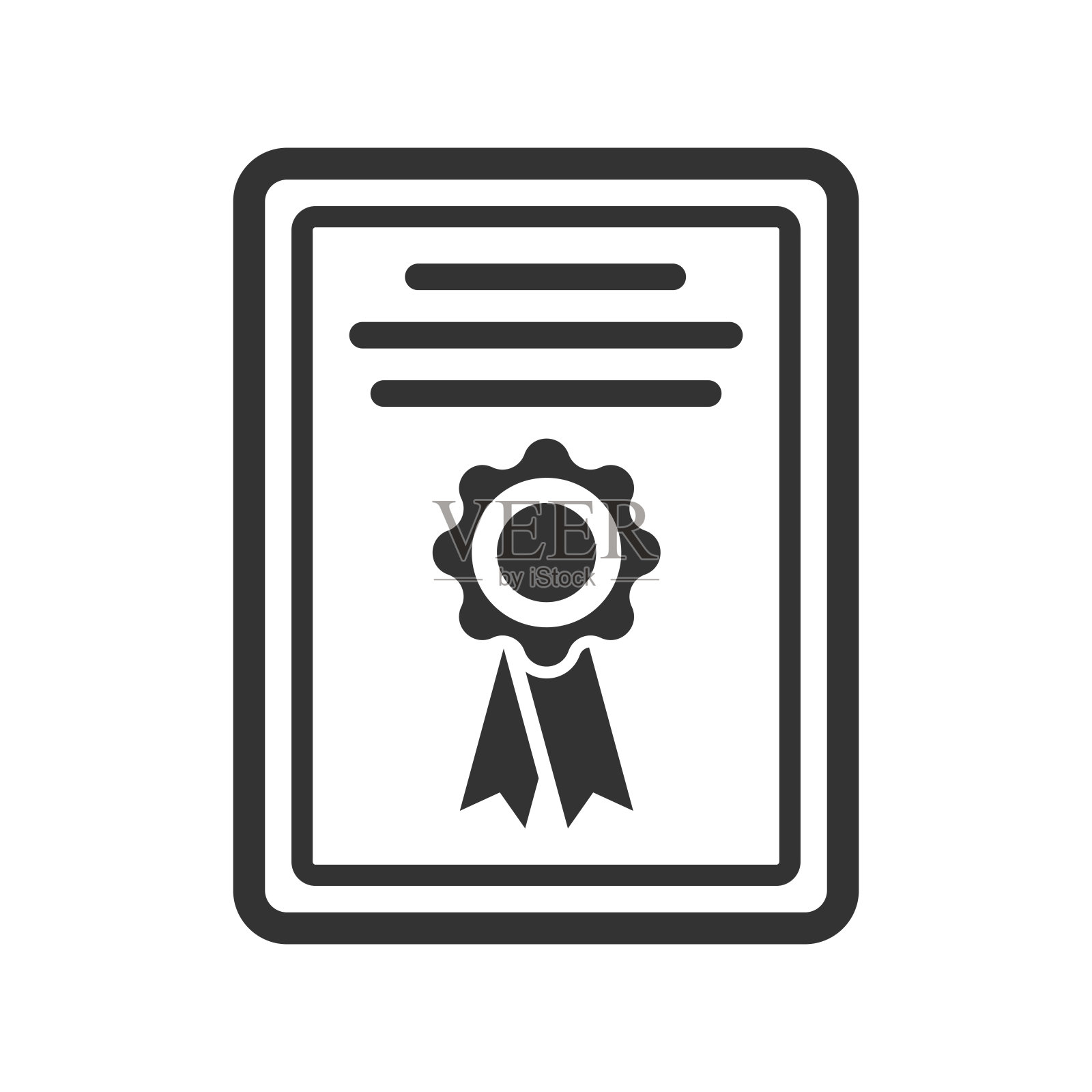 毕业证书的图标插画图片素材