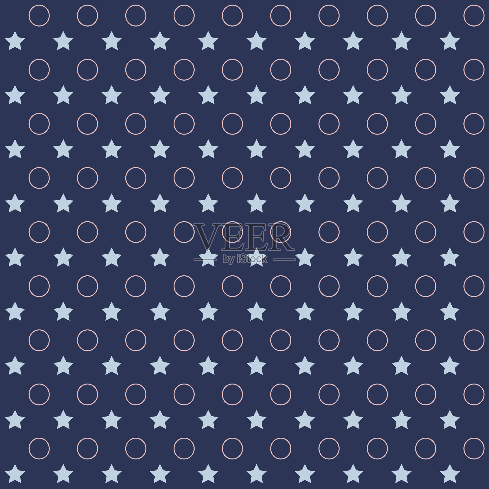 帕特简单的蓝粉色插画图片素材