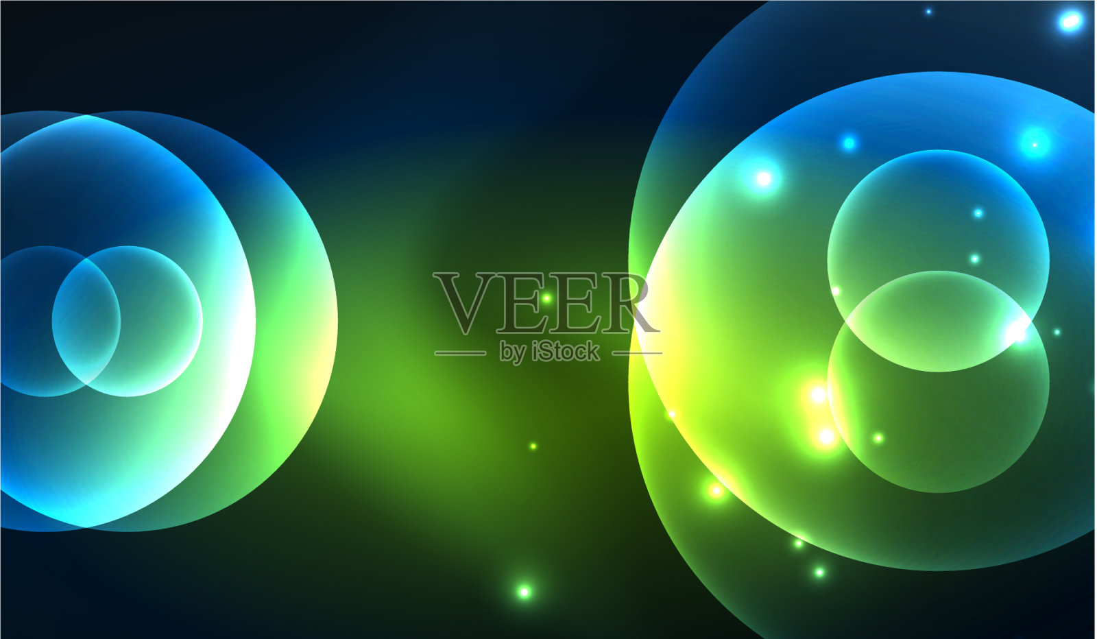 发光的霓虹灯闪亮透明抽象几何插画图片素材