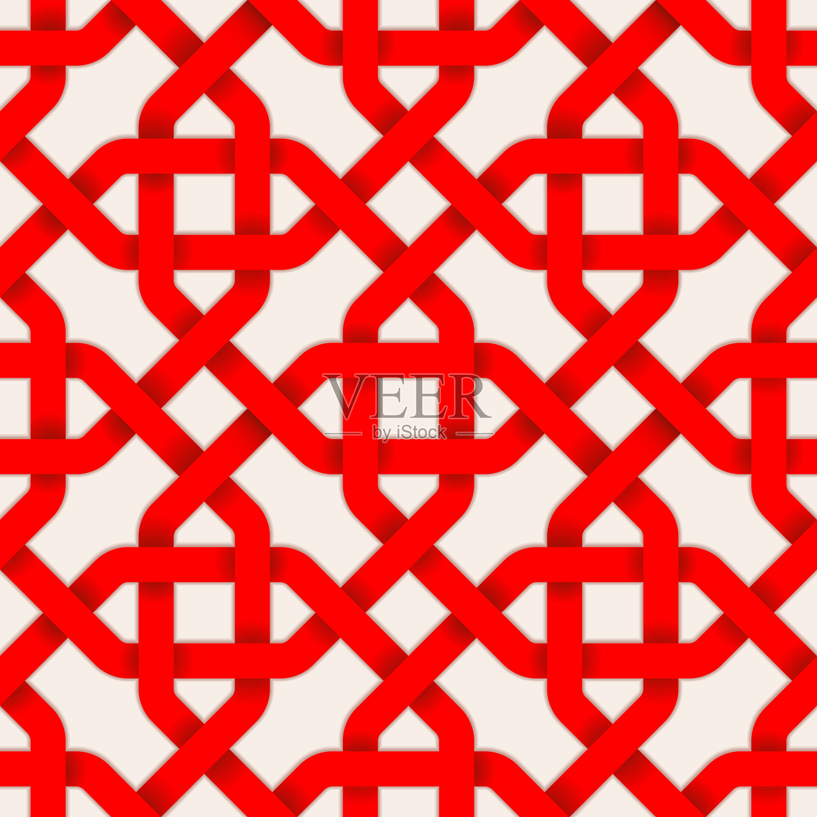 红色抽象几何无缝图案插画图片素材