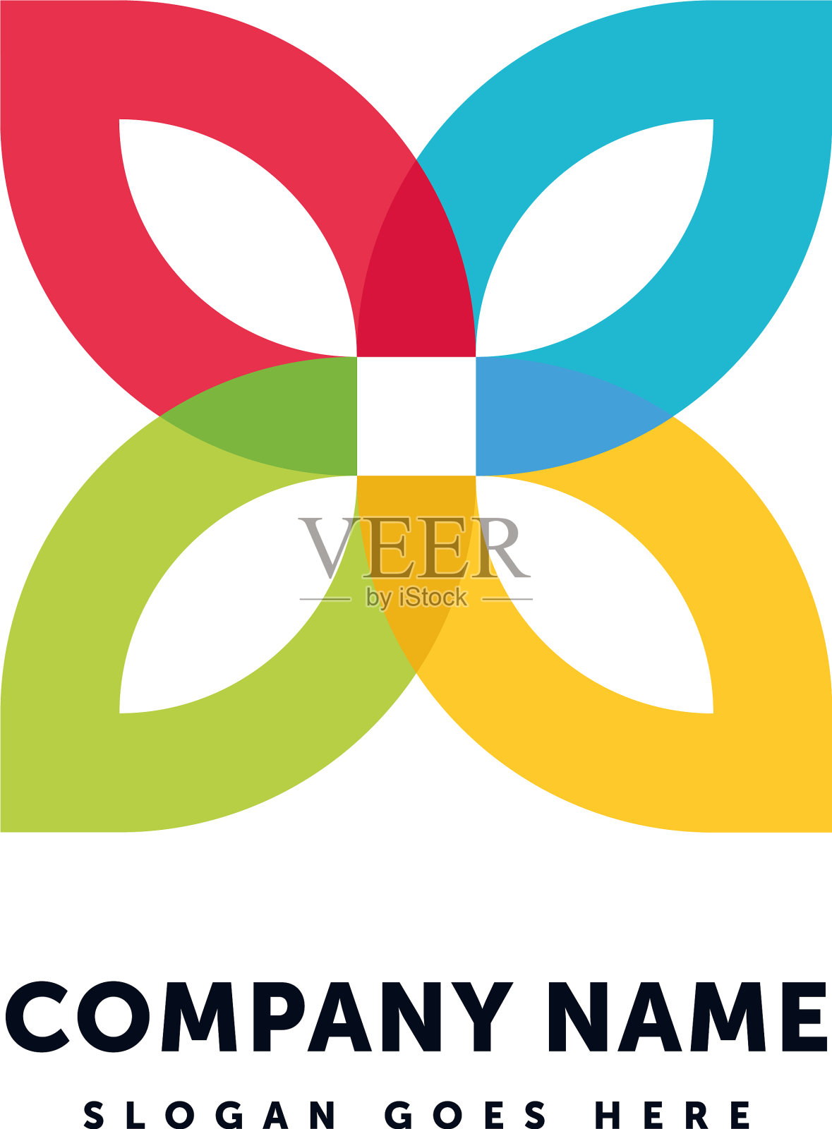 叶子标志抽象图标标志设计模板插画图片素材