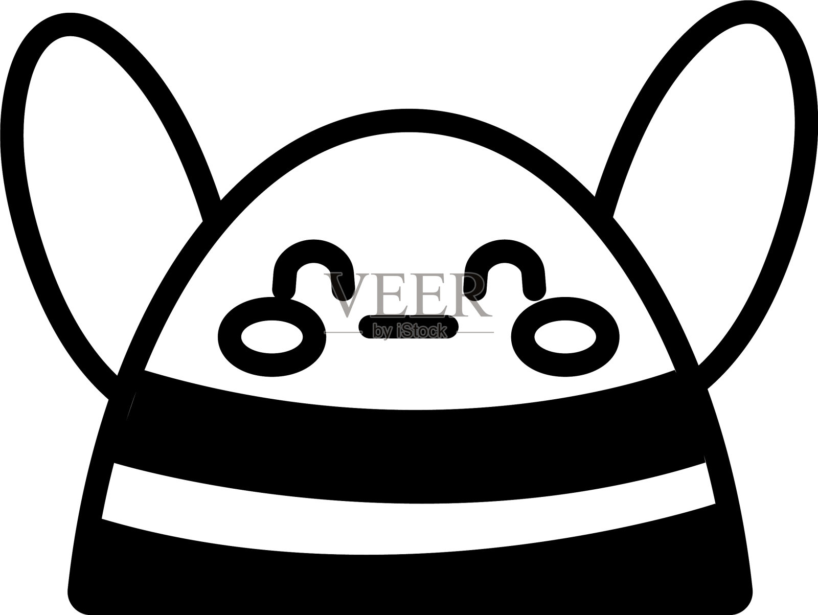 可爱的蜜蜂春季线条风格设计元素图片