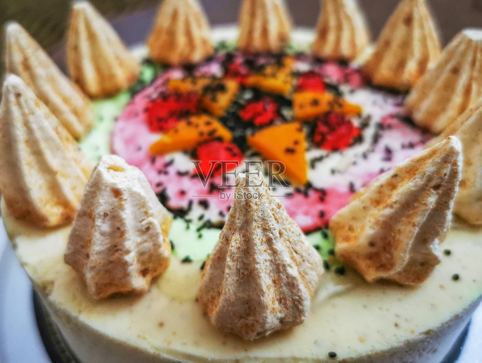 冰淇淋蛋糕。照片摄影图片