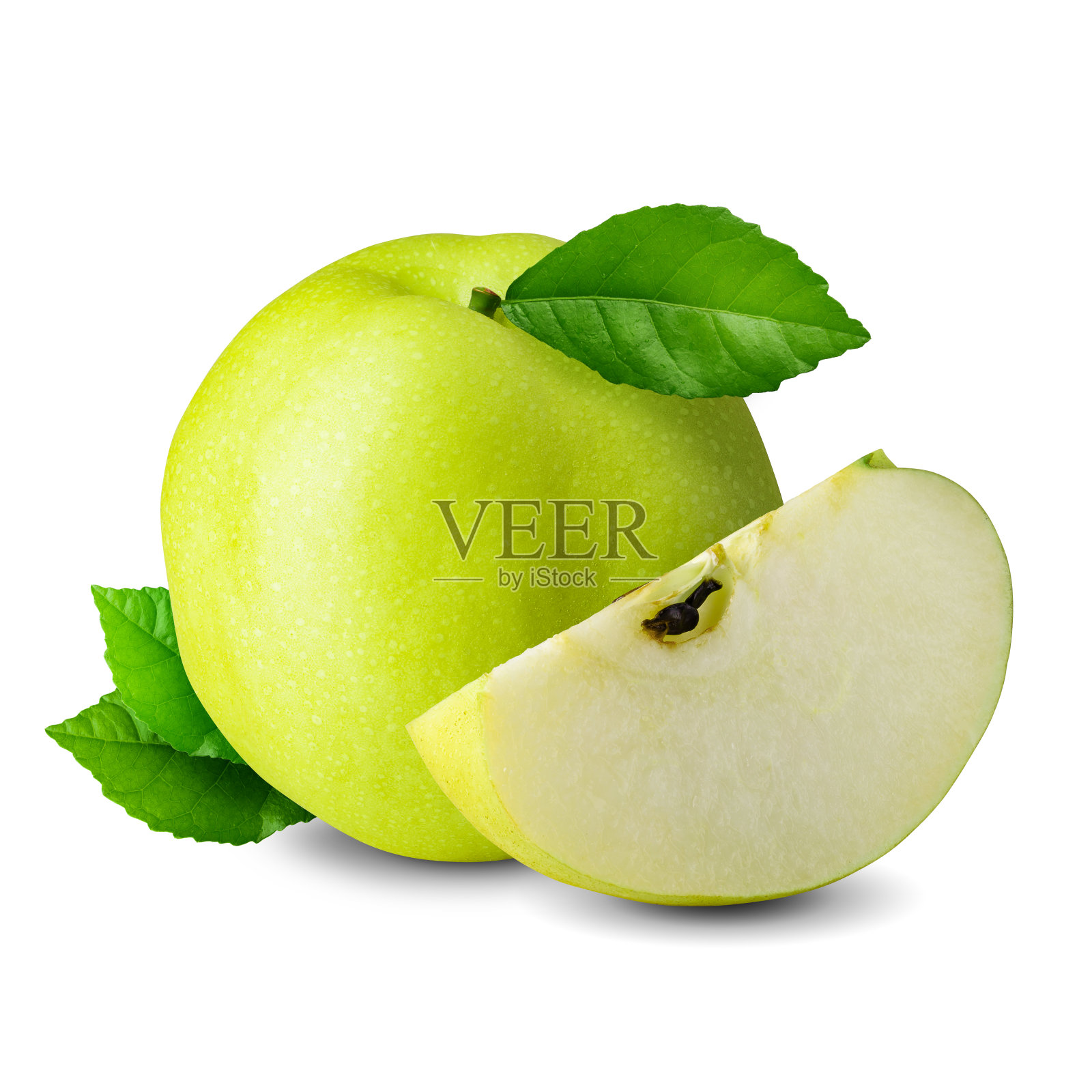 白色背景上分离的中国梨果实照片摄影图片