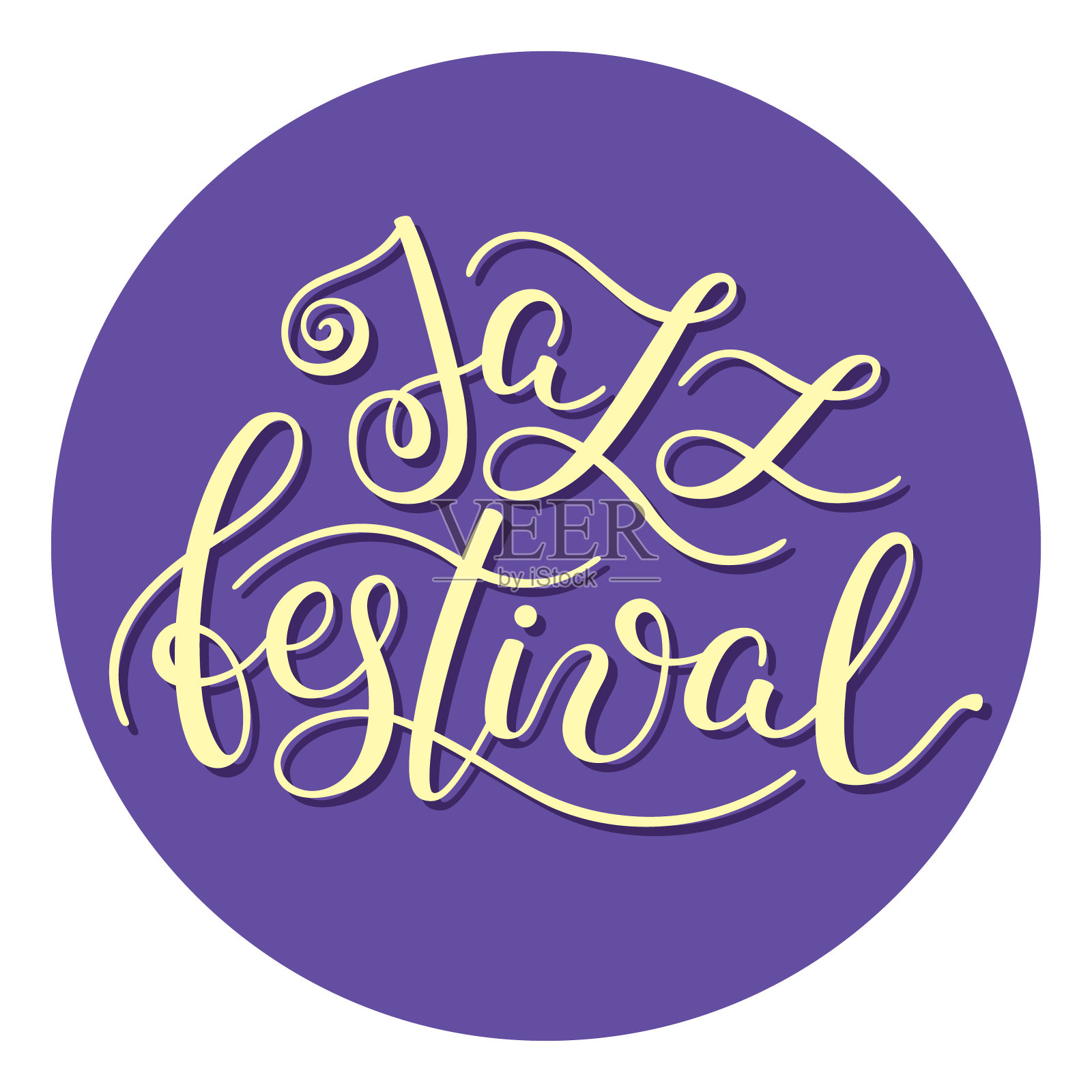 爵士音乐节手印。模板为卡片，海报，打印。设计元素图片