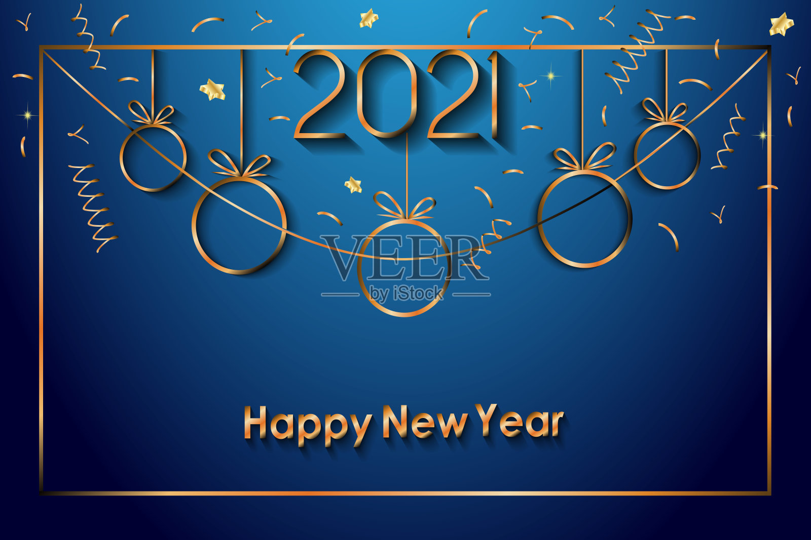 新年快乐的背景为您的季节邀请，节日海报，贺卡。插画图片素材