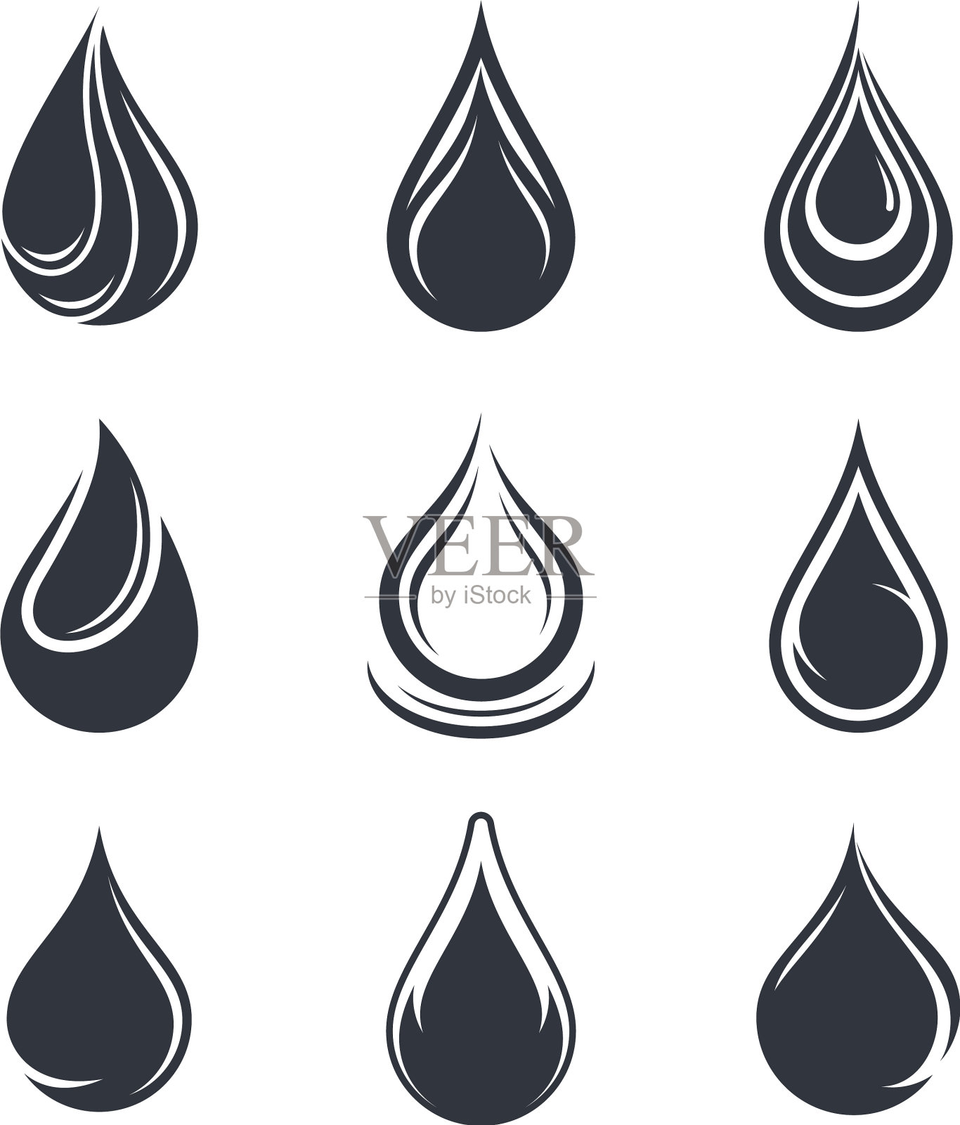 油滴的图标插画图片素材