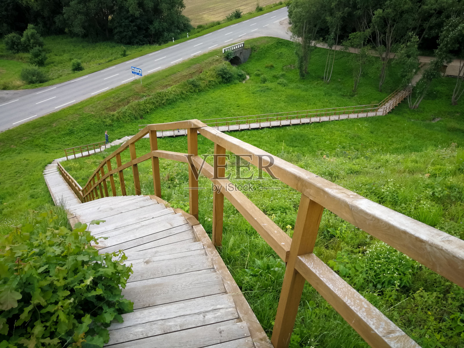 木楼梯到卡图佩奈丘照片摄影图片