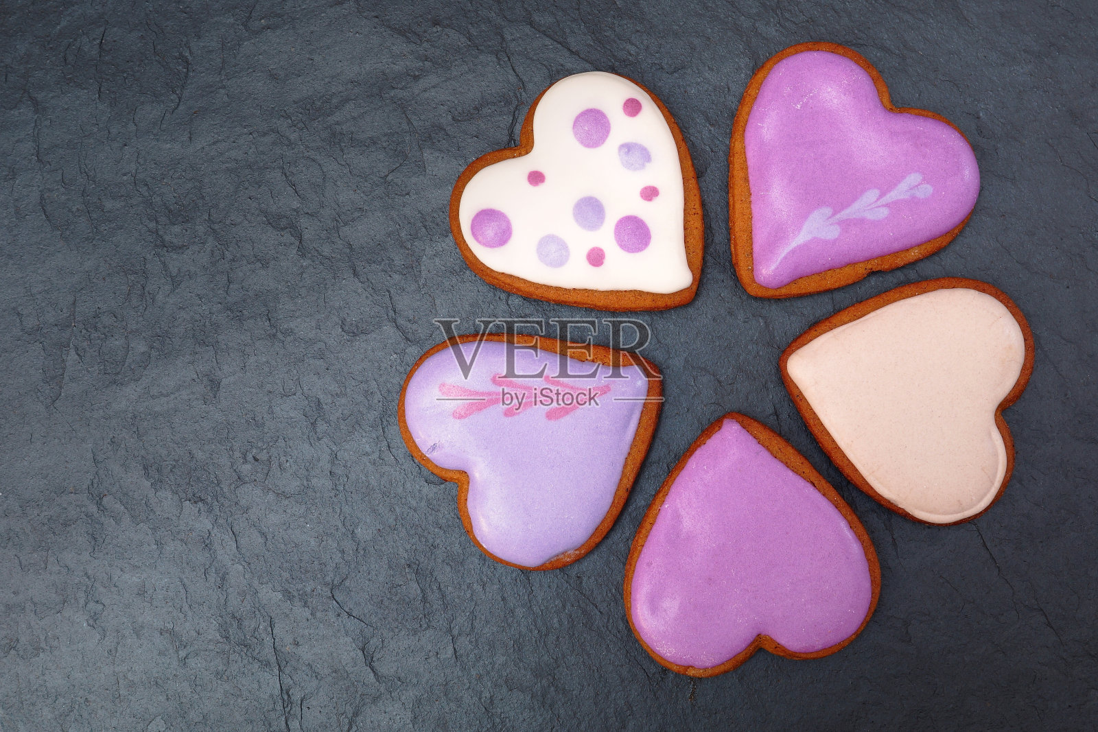 心形的姜饼照片摄影图片