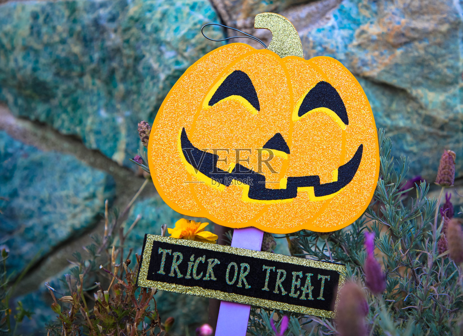 南瓜棍作为万圣节的装饰照片摄影图片