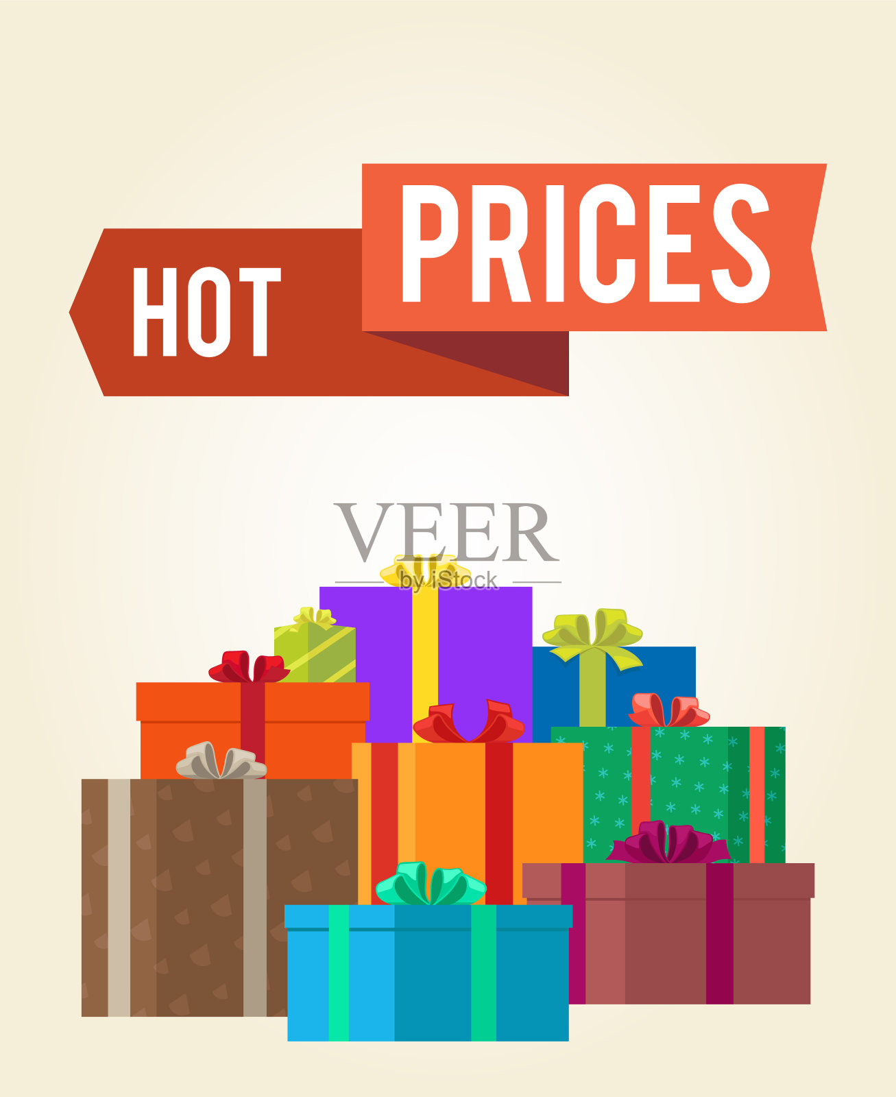 热降价清仓大甩卖标签缎带设计元素图片