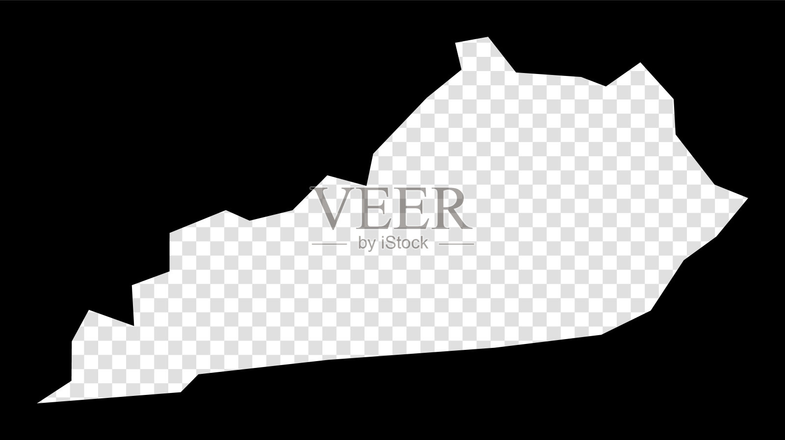 肯塔基州的模板地图。插画图片素材