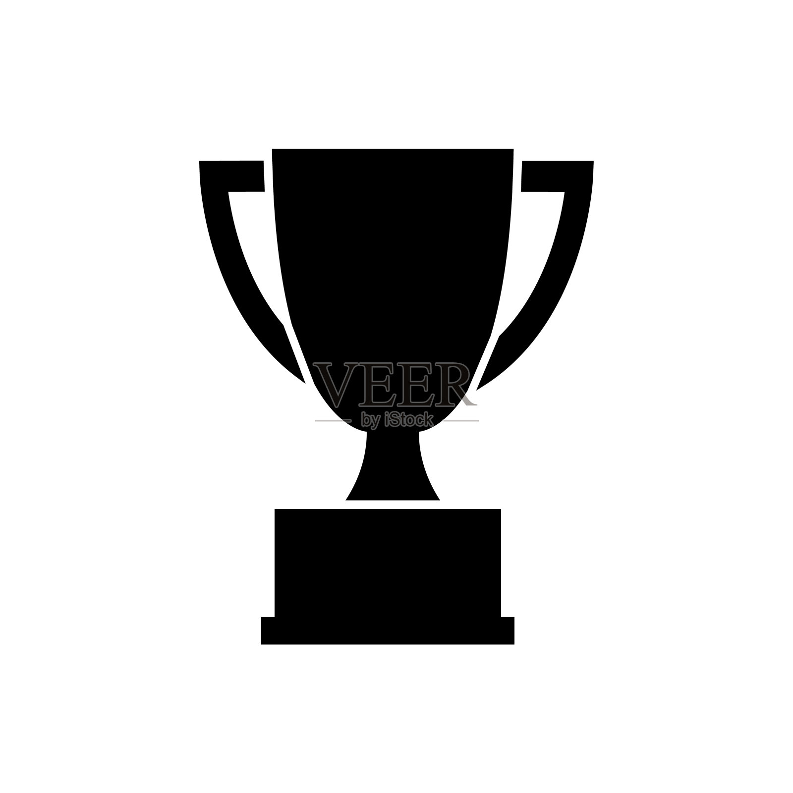 奖杯图标，标志孤立在白色背景插画图片素材