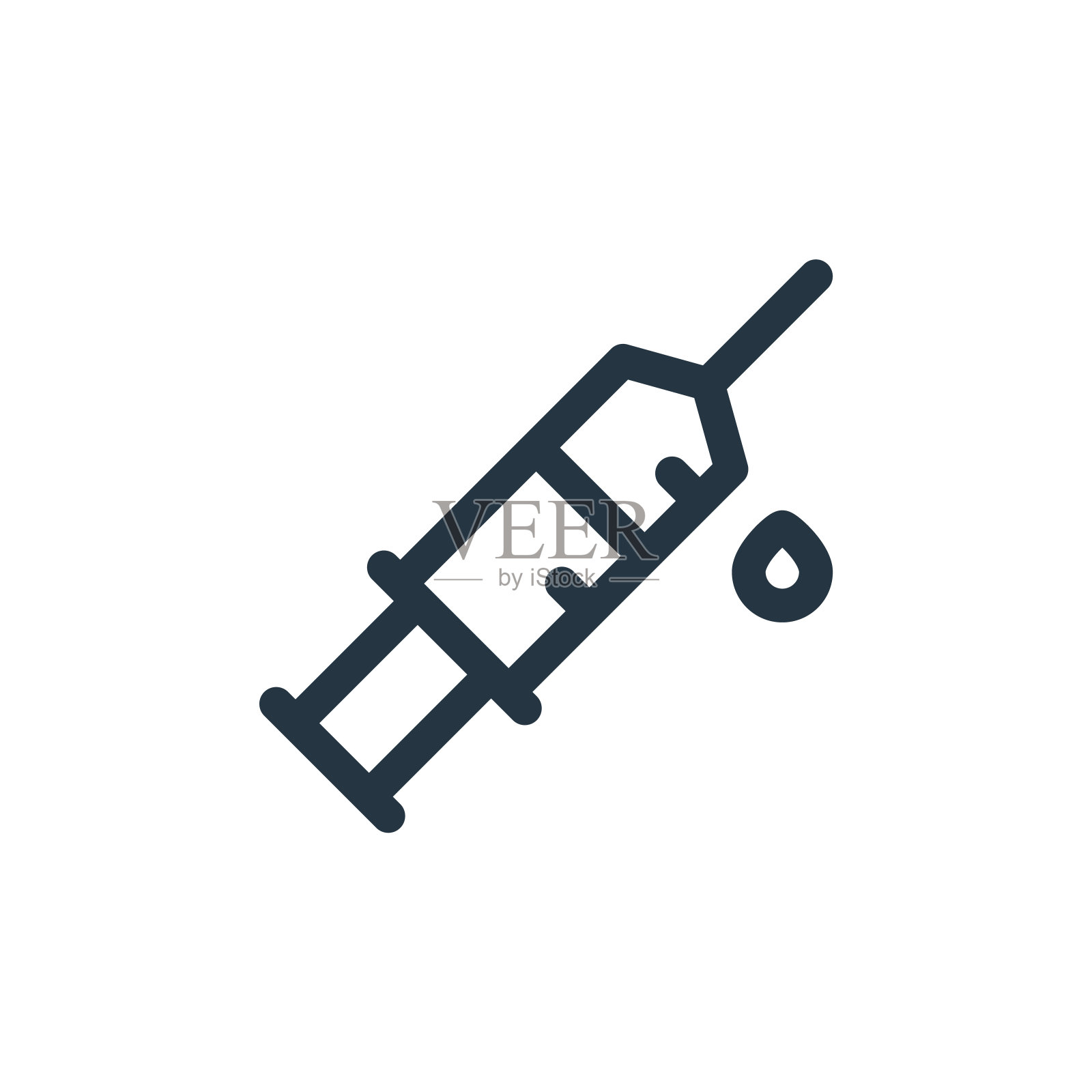 注射器矢量图标隔离在白色背景上。轮廓，细线注射器图标的网站设计和移动，应用程序开发。细线注射器轮廓图标矢量说明。插画图片素材