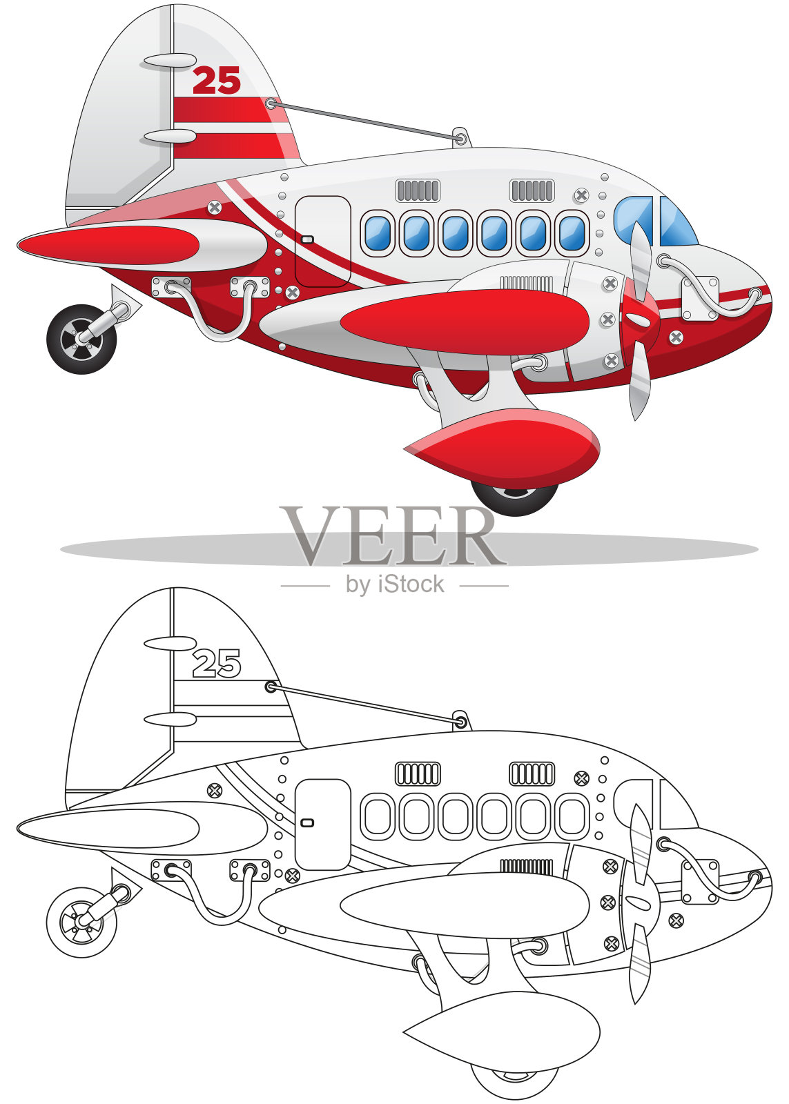 客机。插画图片素材