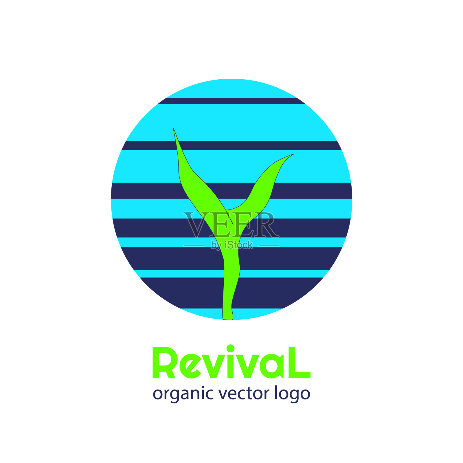 绿叶育苗植物标志插画图片素材