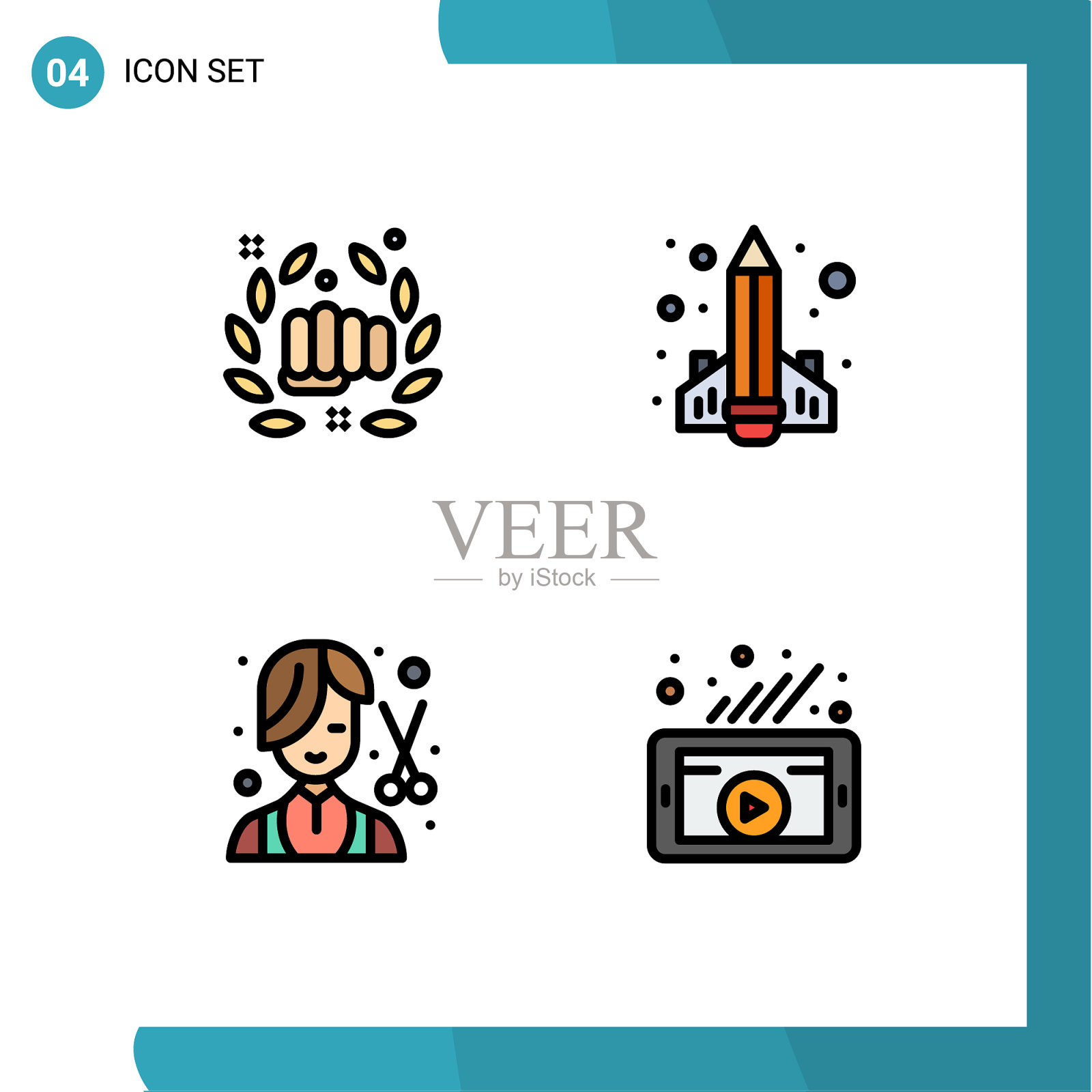 移动界面填充线平面颜色设置4插画图片素材