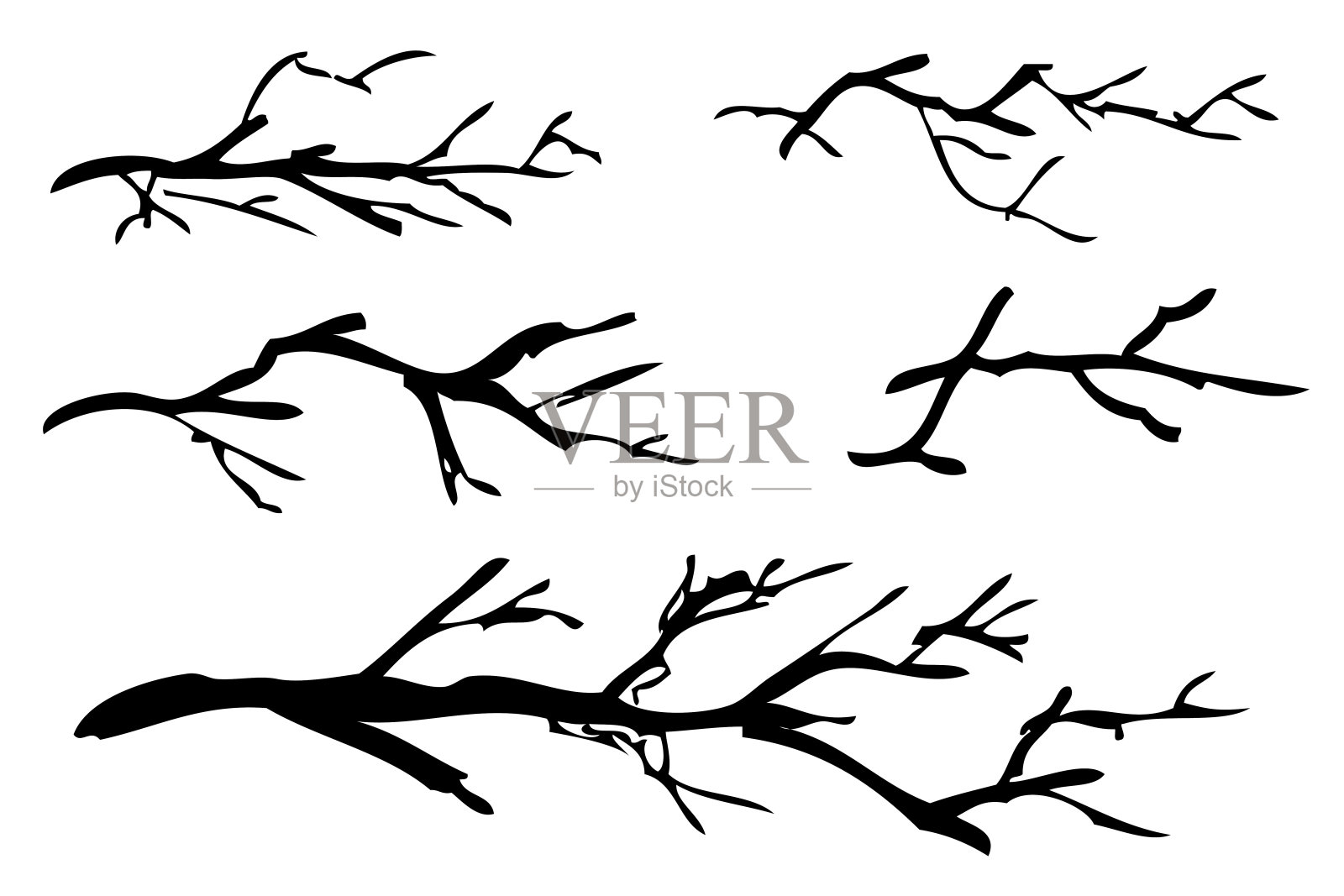 手绘裂纹效果矢量草图设计元素图片