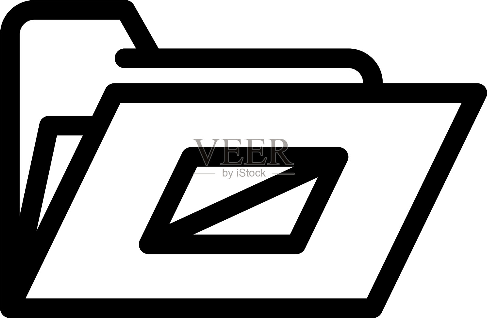 文件夹图标轮廓样式图标素材