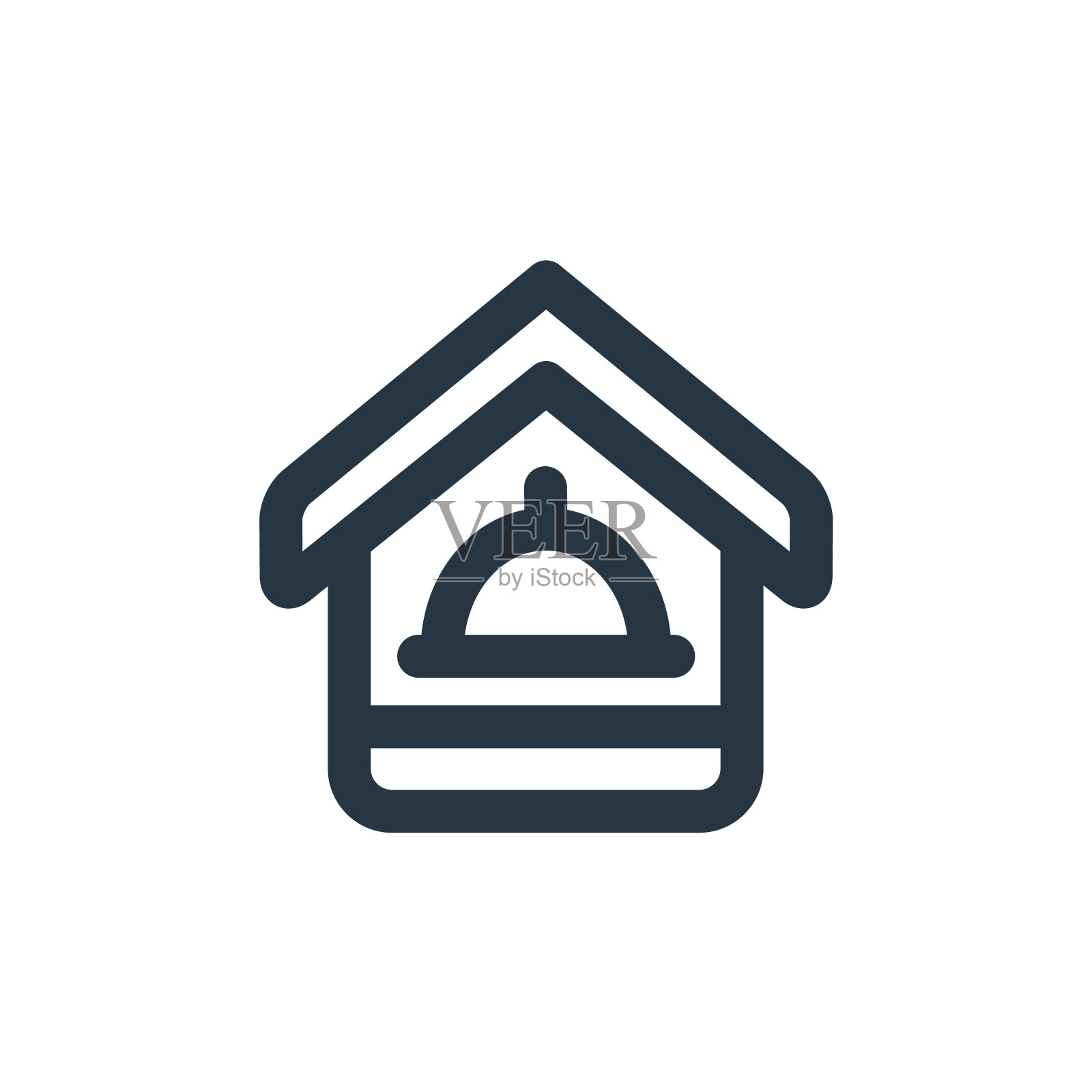 餐厅图标矢量餐厅概念。细线插图餐厅可编辑的笔触。餐厅线性标识用于web和移动应用程序，标志，印刷媒体。图标素材