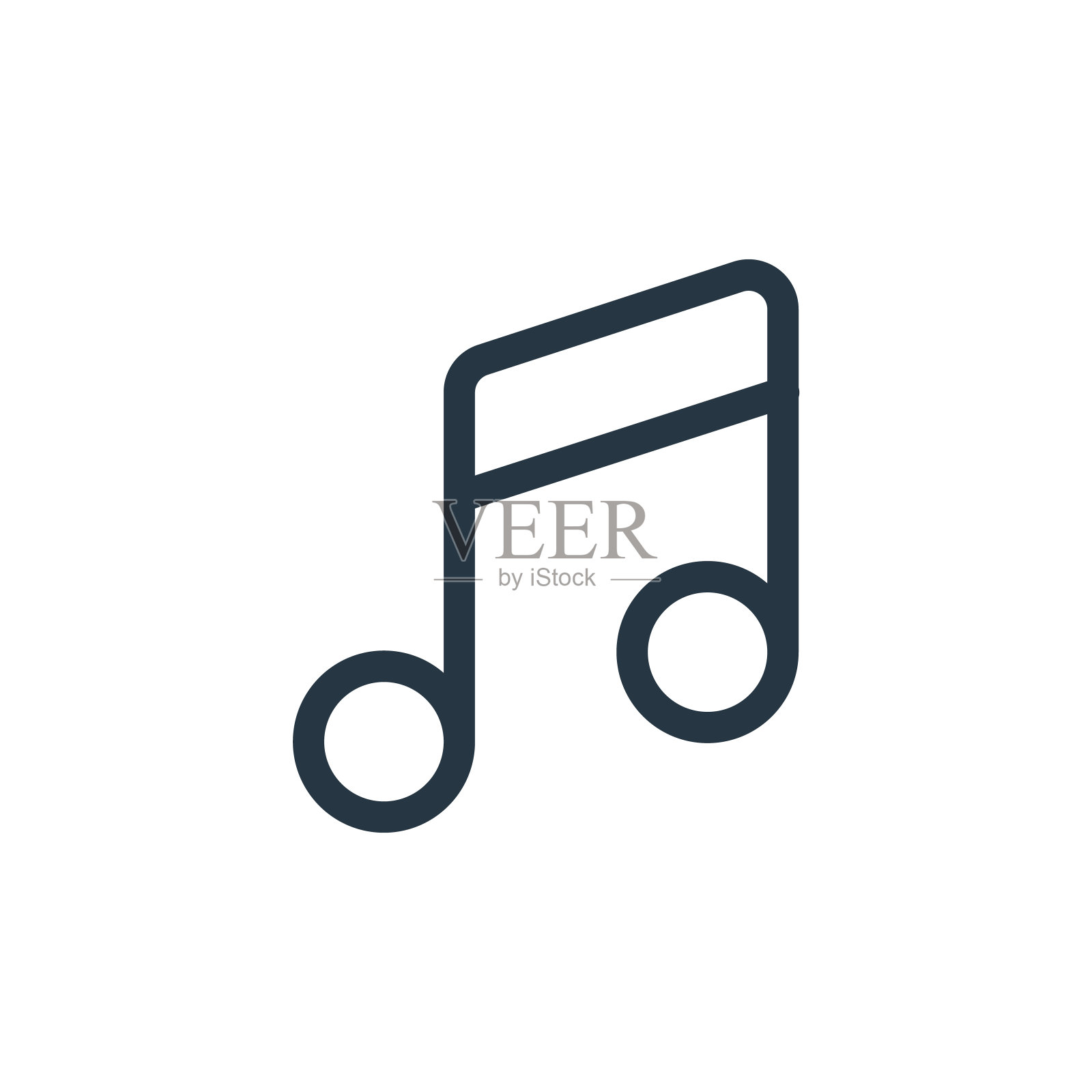 音乐图标矢量从网络概念。音乐可编辑笔画的细线插图。音乐线性标志用于网络和移动应用程序，标志，印刷媒体..图标素材