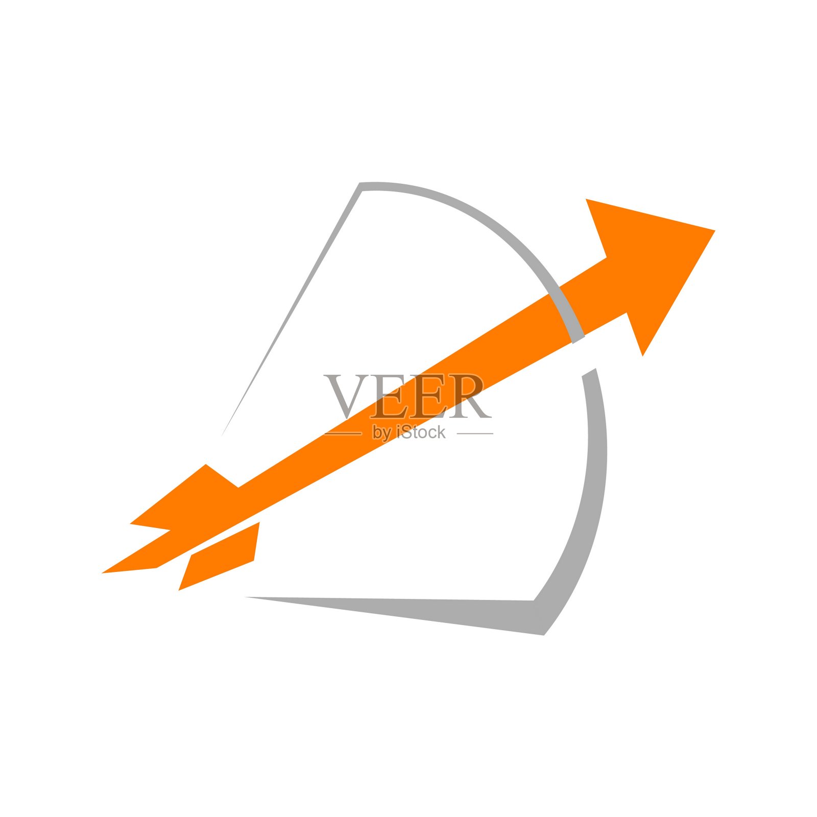 矢量版本，箭头图标孤立在白色的网页设计。Jpeg版本也可用图标素材