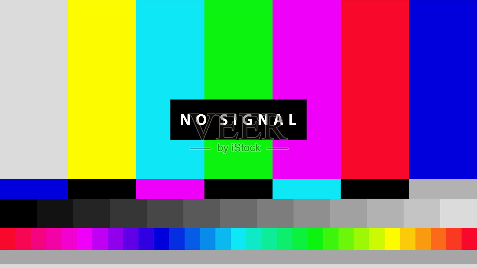 电信背景。没有电视信号。彩色条纹测试卡。矢量插图。插画图片素材
