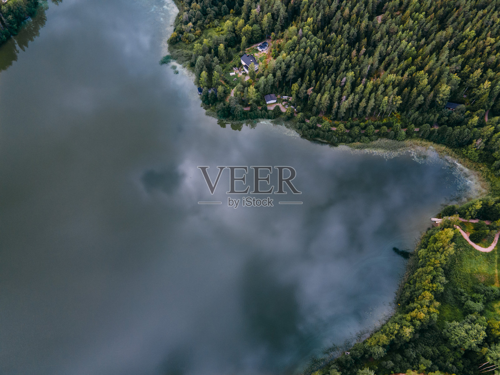 鸟瞰努克西奥国家公园中的芬兰景观。照片摄影图片