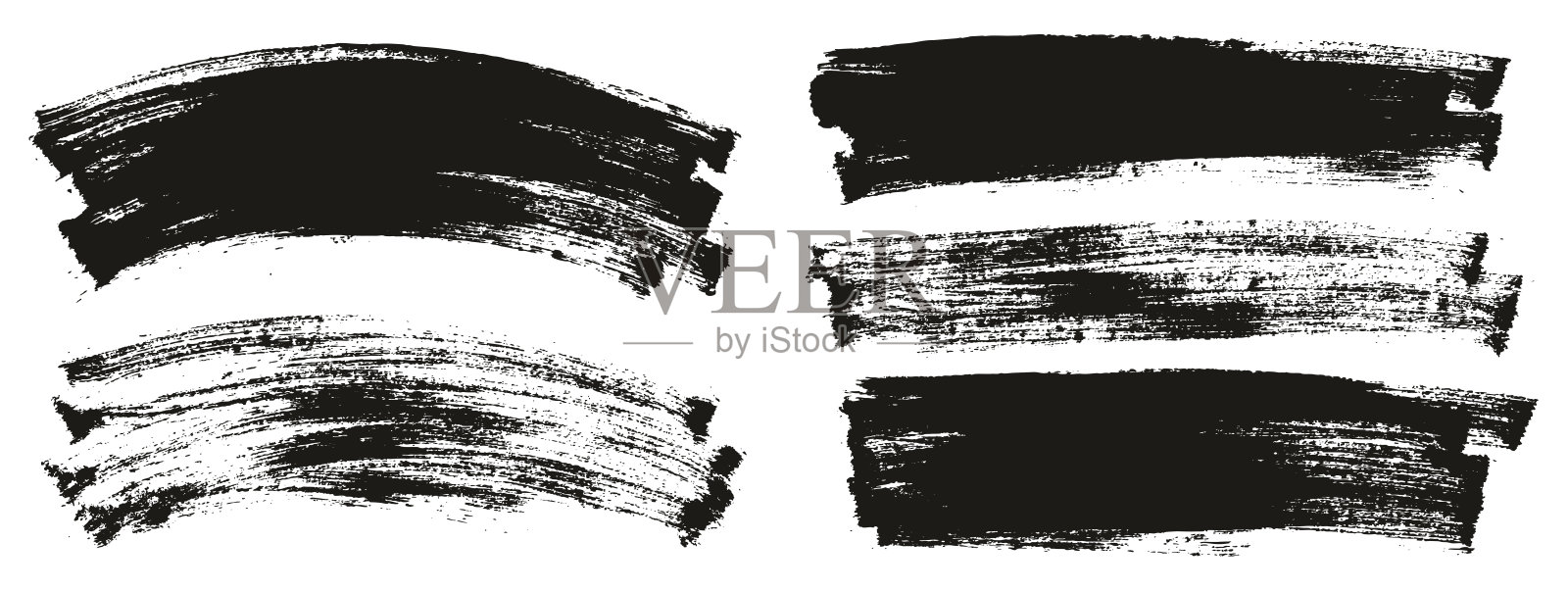 平漆刷细长和弯曲的背景混合高细节抽象矢量背景混合集插画图片素材