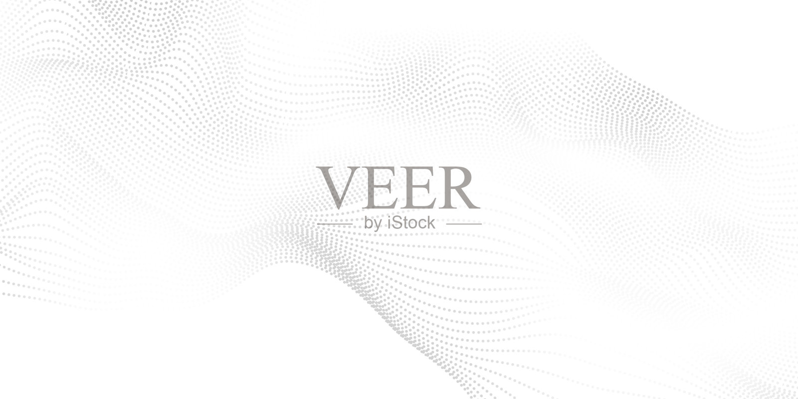 抽象的灰色背景海报与动态波浪。粒子技术网络矢量插图。插画图片素材