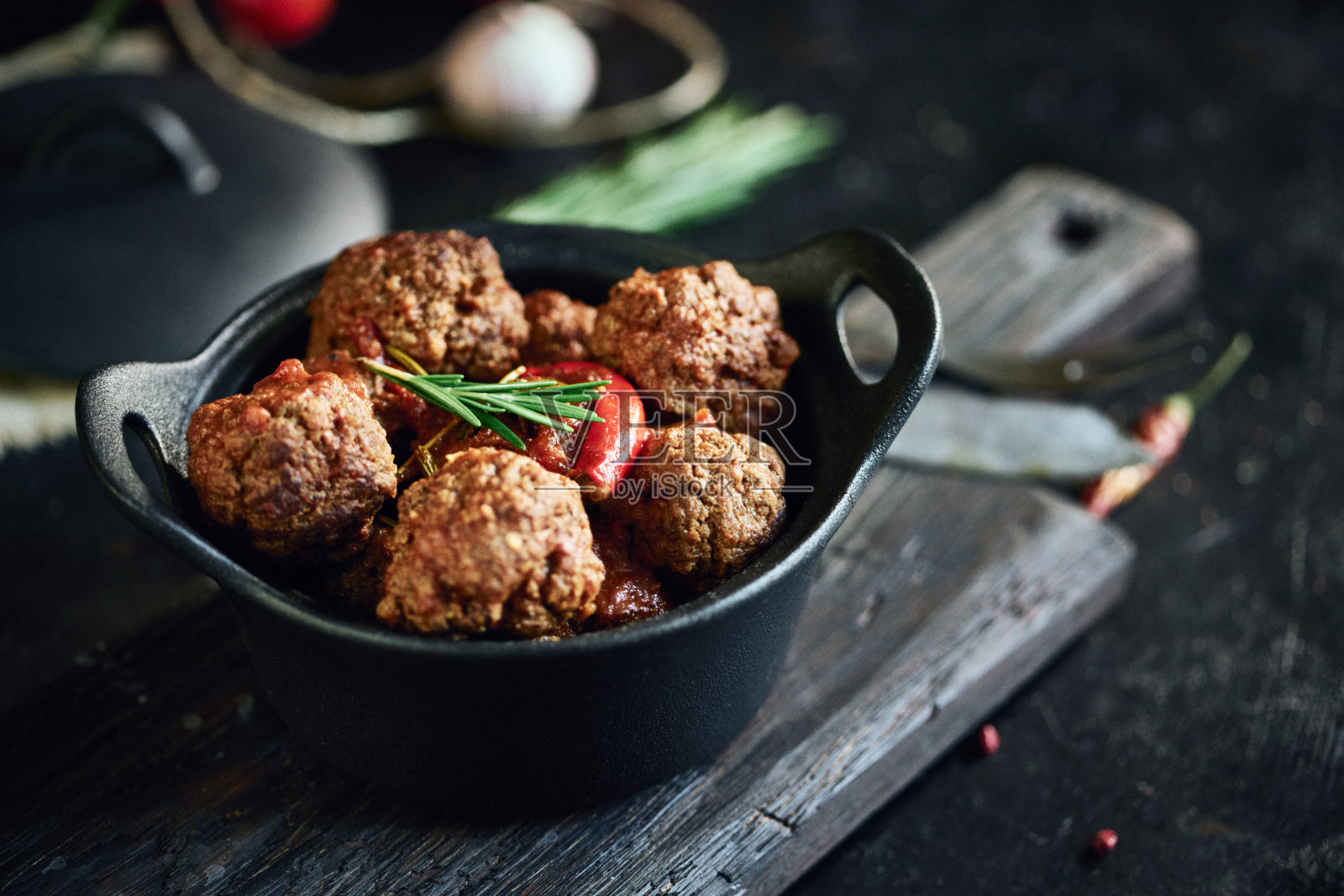 又热又好吃的肉丸照片摄影图片