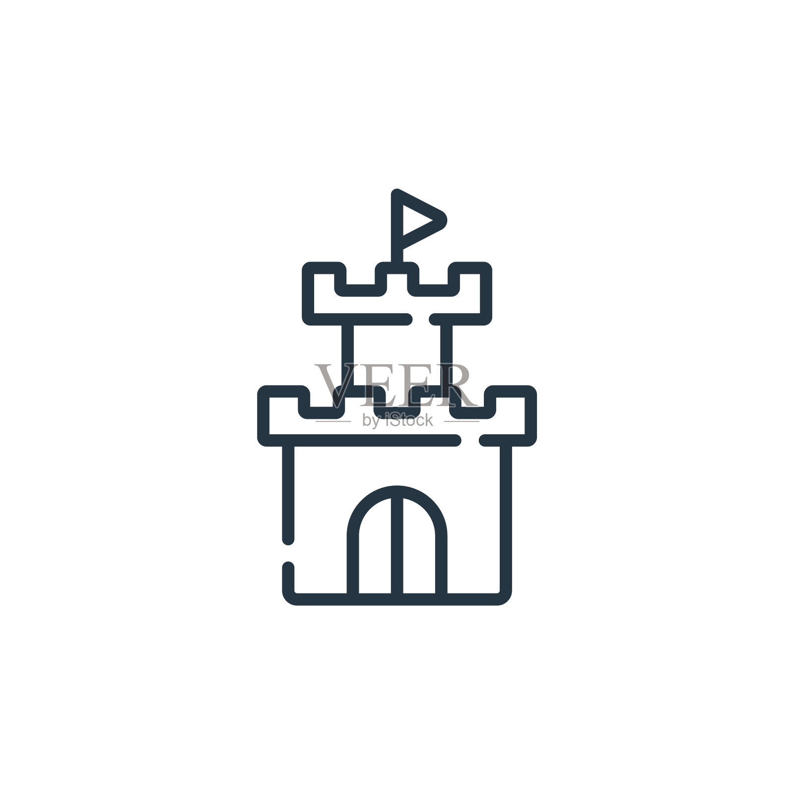 塔矢量图标孤立在白色背景。轮廓，细线塔图标用于网站设计和手机，应用程序开发。细线塔轮廓图标矢量插图。插画图片素材