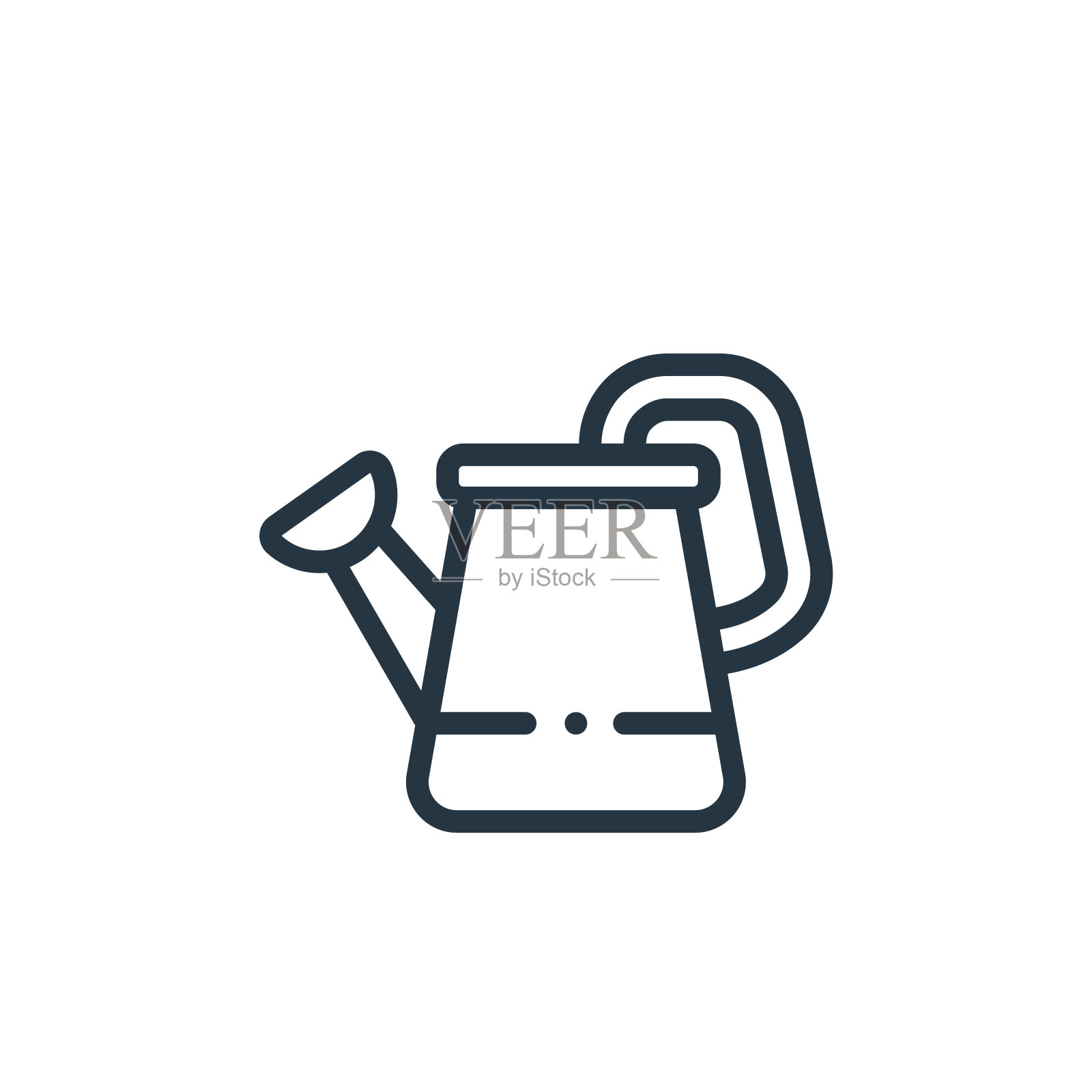 喷壶矢量图标孤立的白色背景。Outline, thin line浇水罐图标用于网站设计和手机，应用程序开发。细线浇水可以轮廓图标矢量插图。插画图片素材