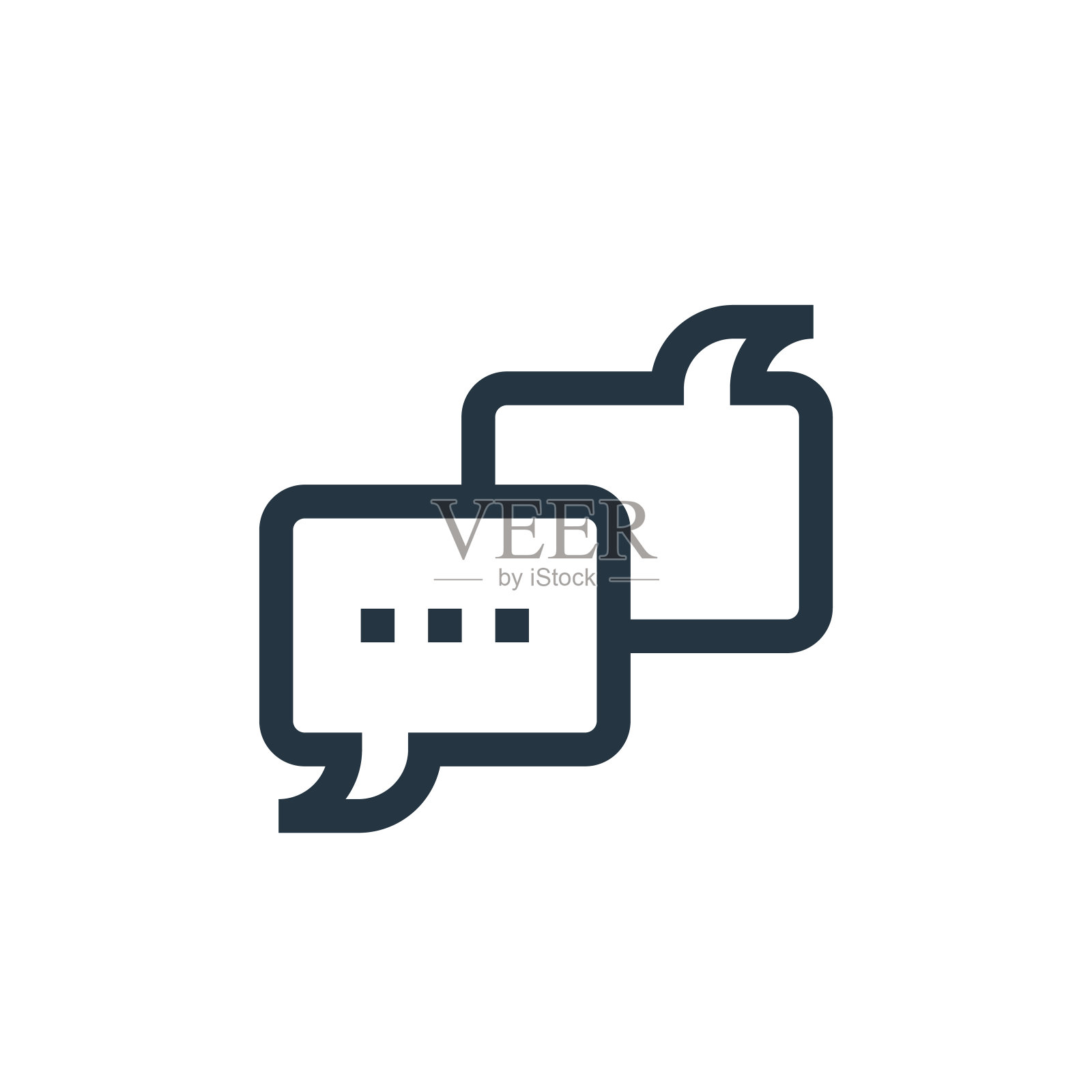 语音气泡矢量图标孤立在白色背景。轮廓，细线语音气泡图标，用于网站设计和移动，应用程序开发。细线语音气泡轮廓图标矢量。插画图片素材