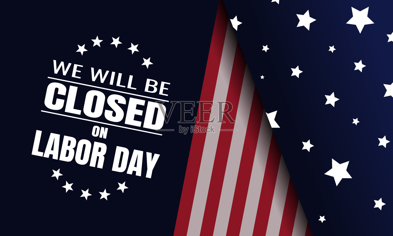 劳动节结束插画图片素材