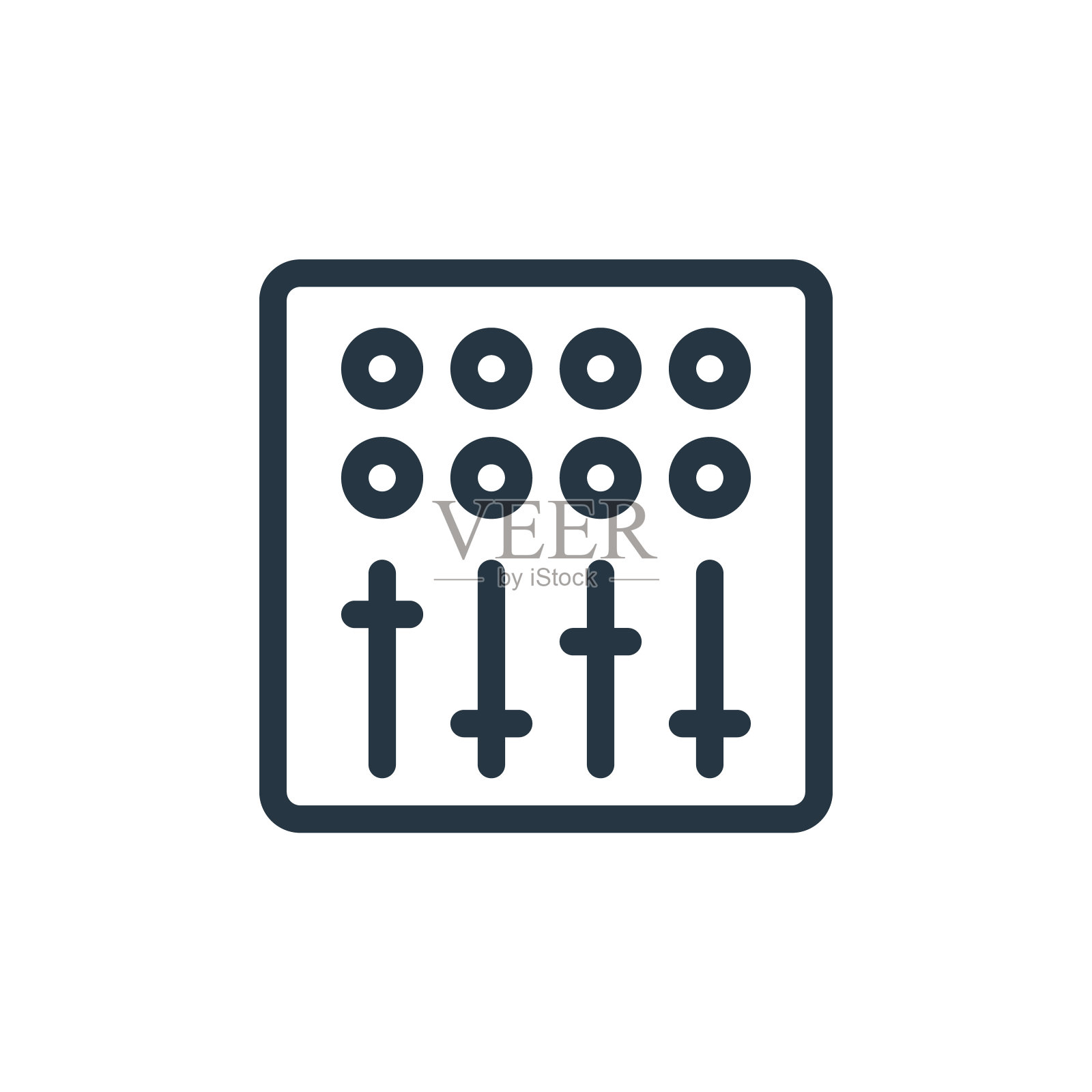 放大图标矢量从电子概念。细线插图放大可编辑的笔触。放大线性符号，用于web和移动应用程序，标志，印刷媒体。图标素材